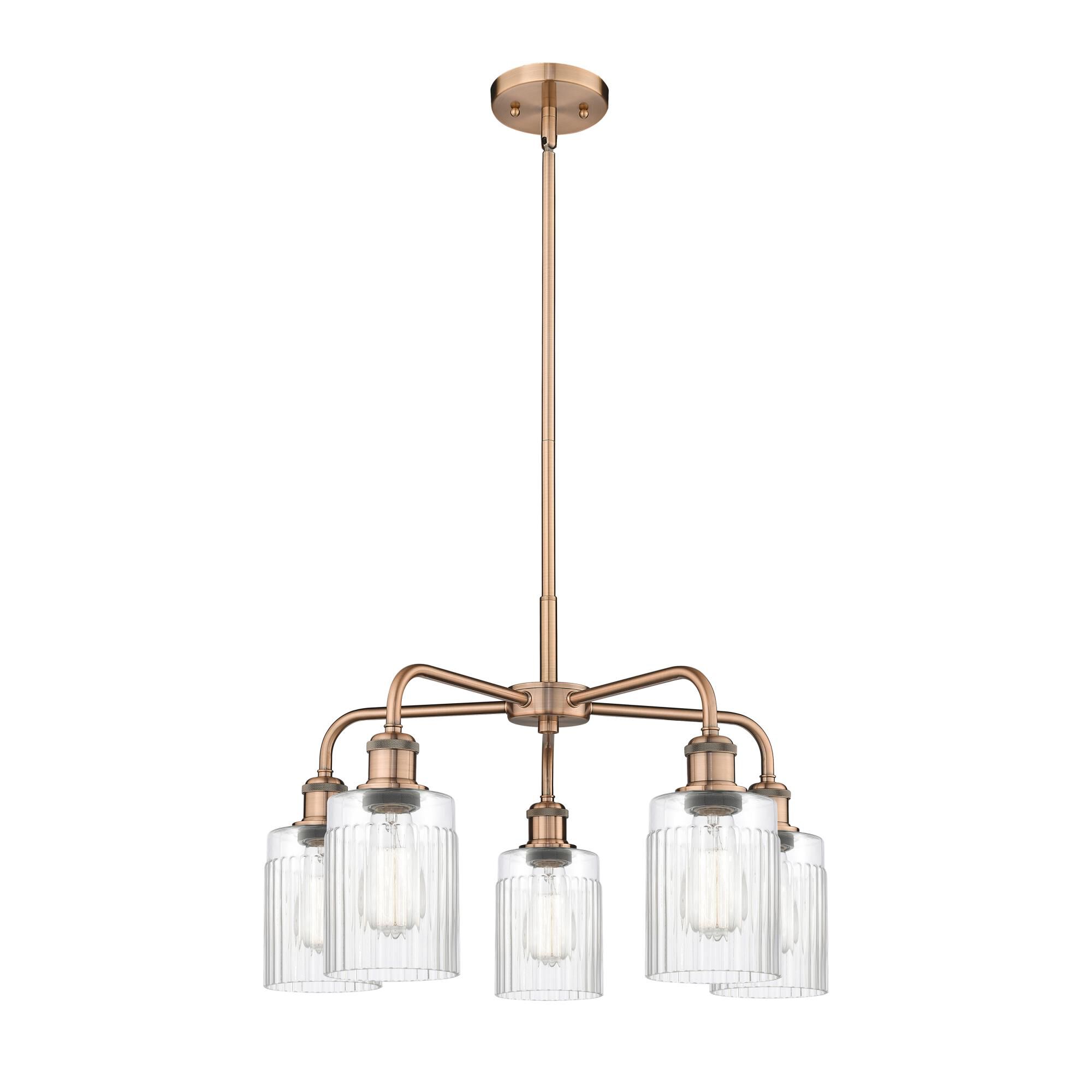 Shown in Antique Copper finish and Clear glass