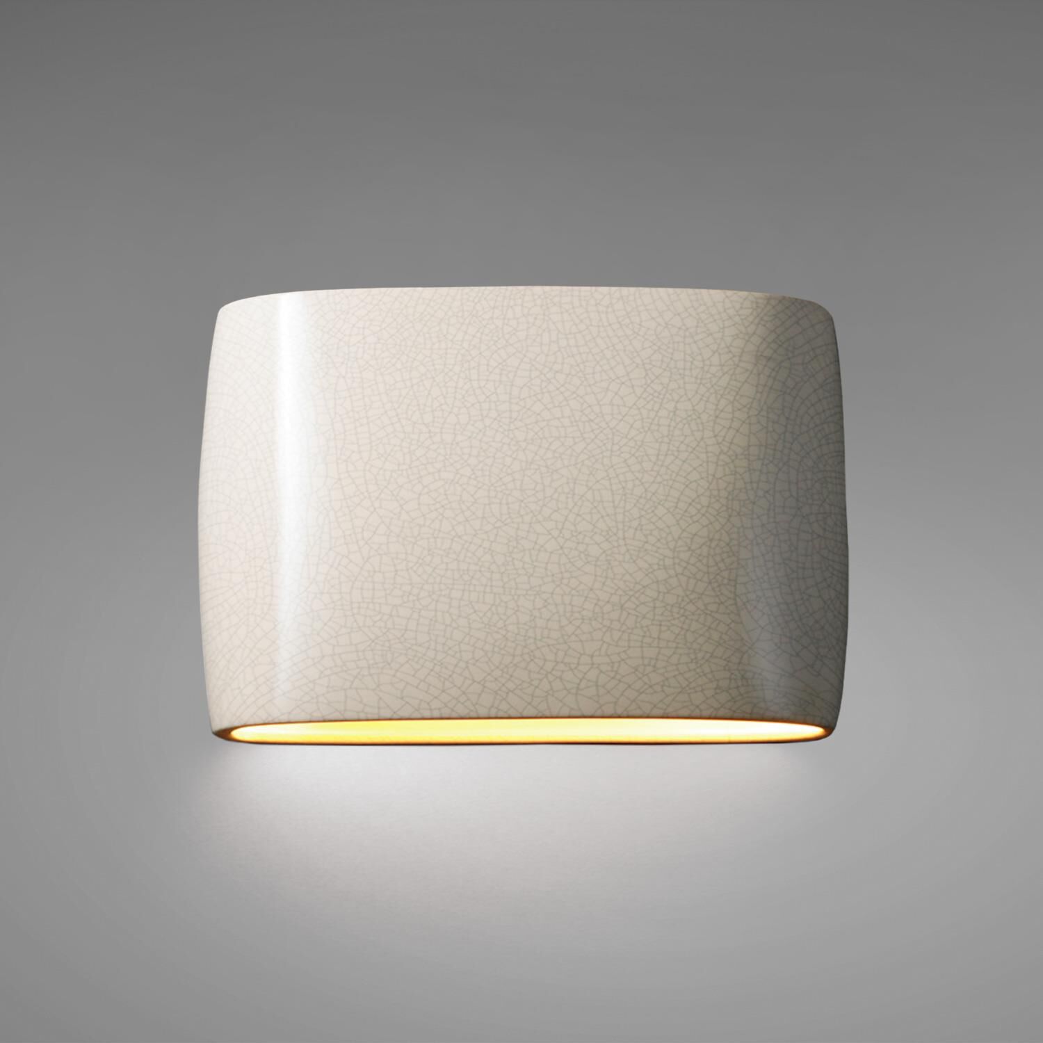 Shown in White Crackle finish and White Crackle Ceramic shade