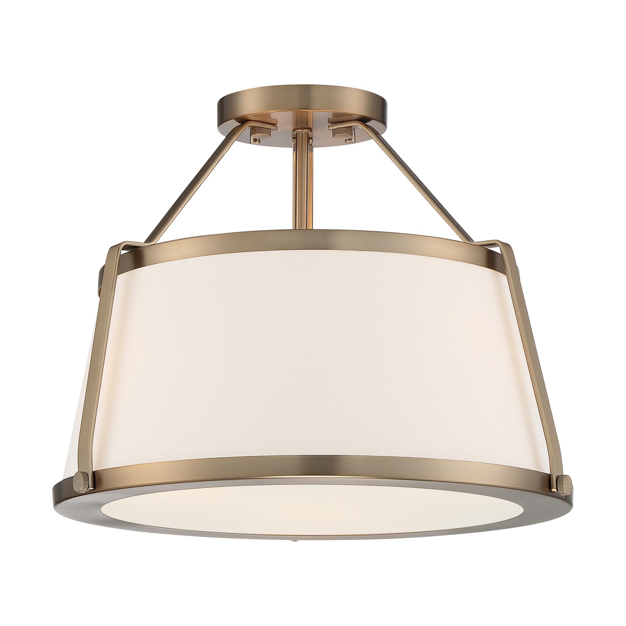 Satco Cutty 15 Inch 3 Light Semi Flush Mount by Nuvo Lighting