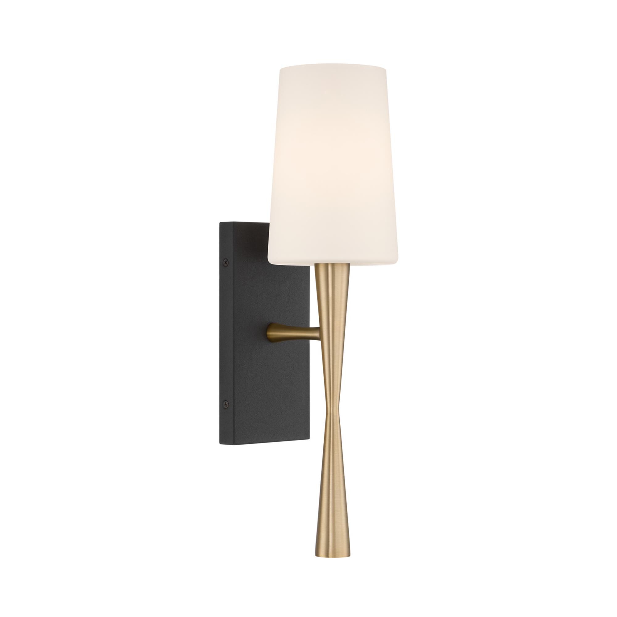 Shown in Aged Brass , Black Forged finish and Glass shade