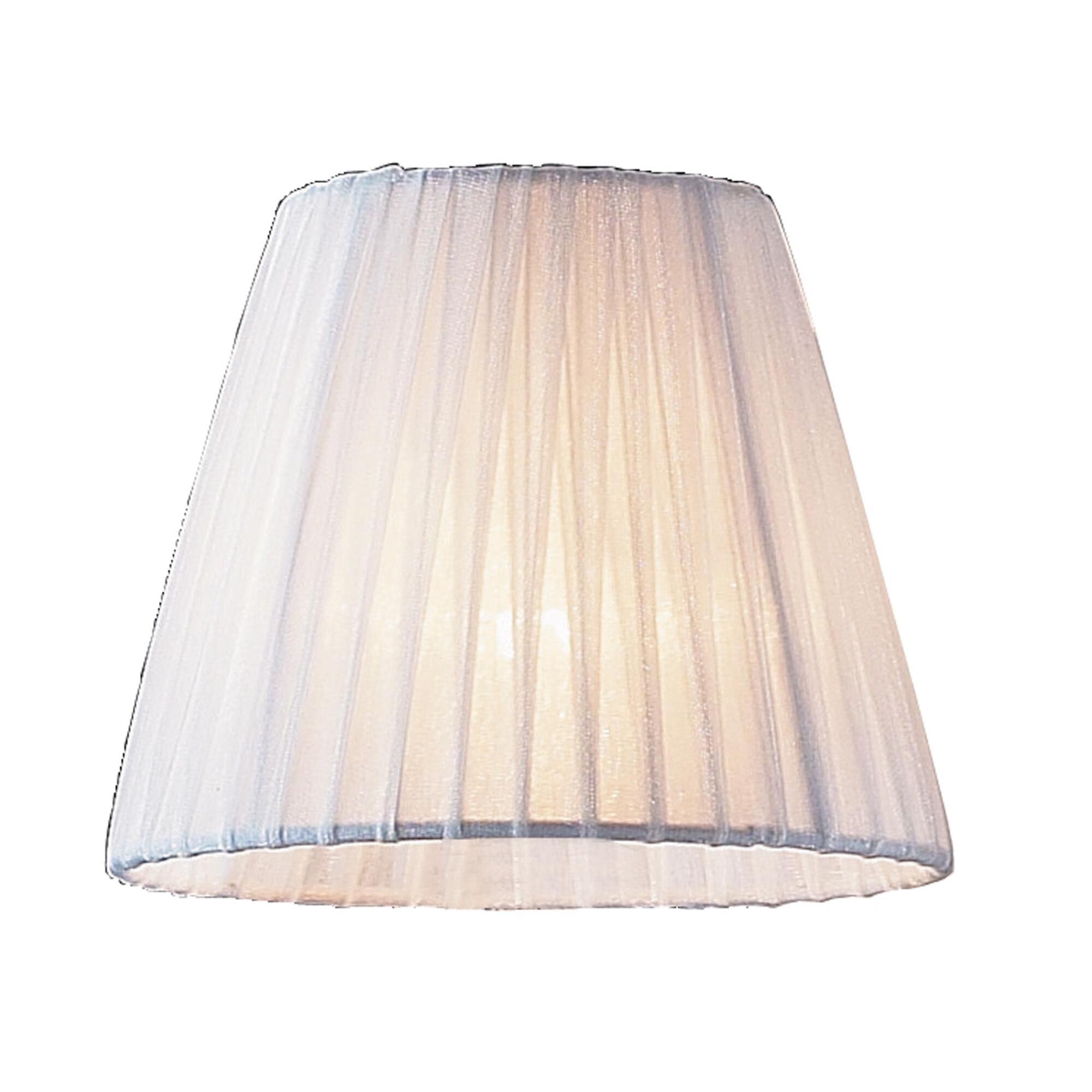 Shown in White finish and Fabric shade 