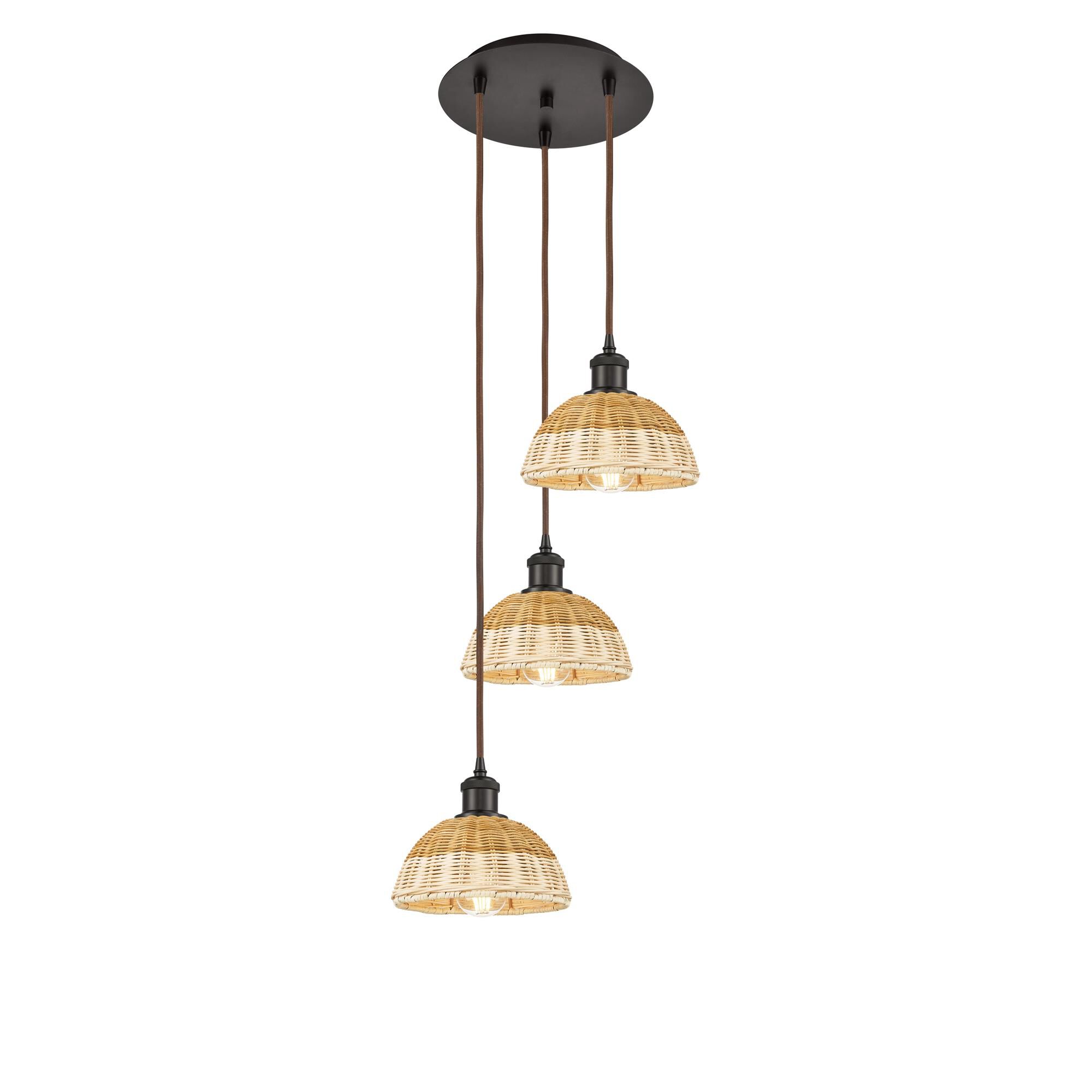 Shown in Oil Rubbed Bronze finish and Natural shade