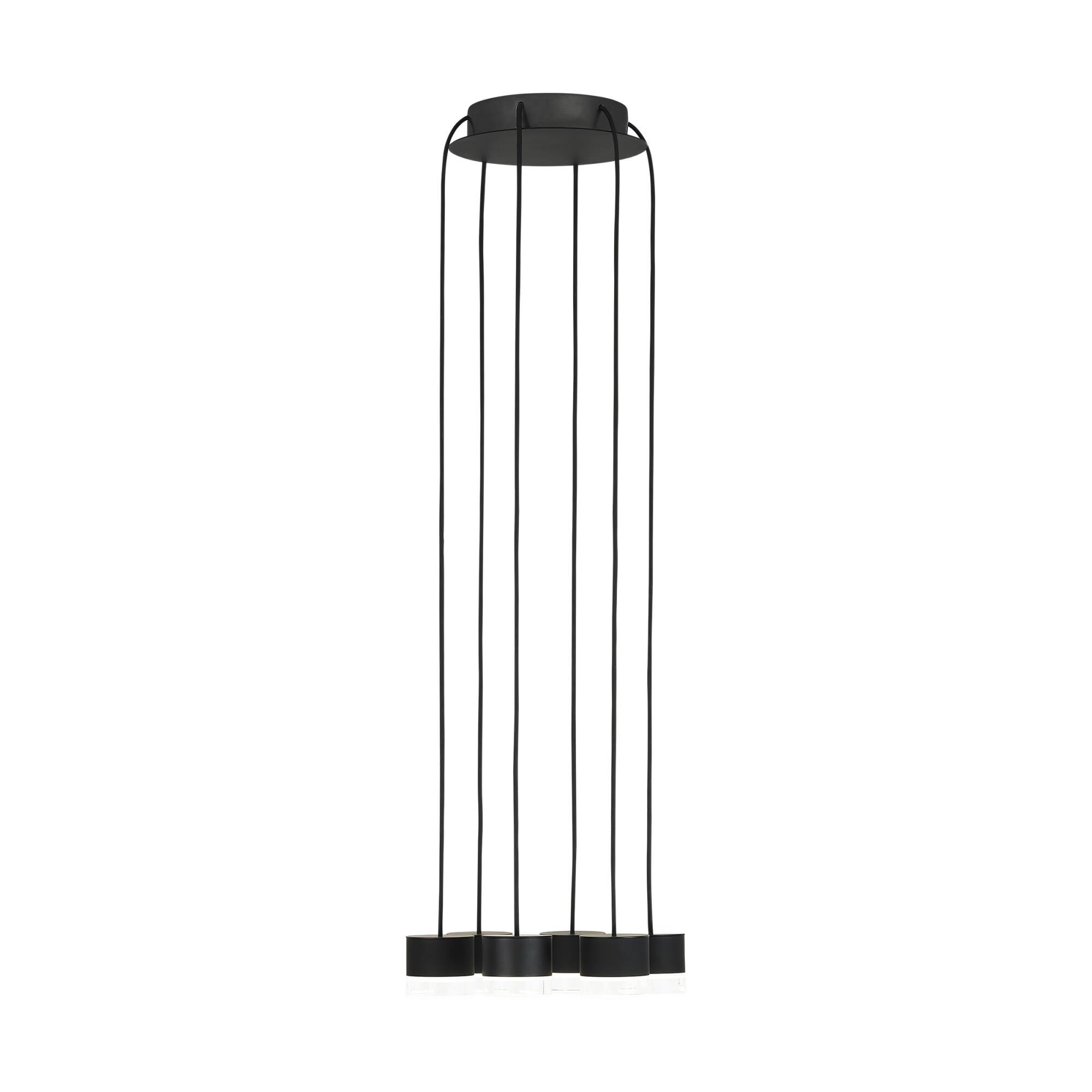 Shown in Nightshade Black finish and Crystal glass