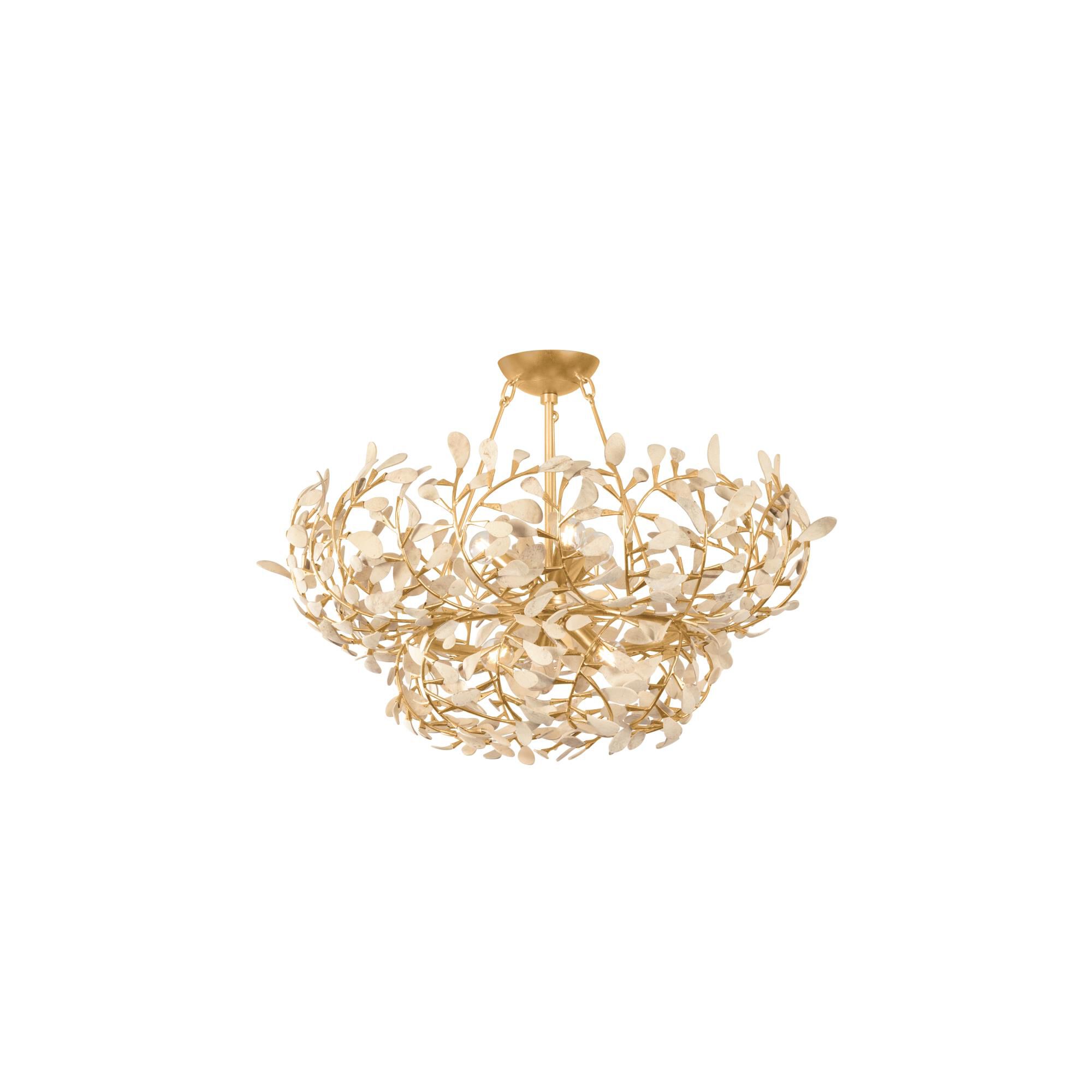Shown in Vintage Gold Leaf finish and Coco Shell shade