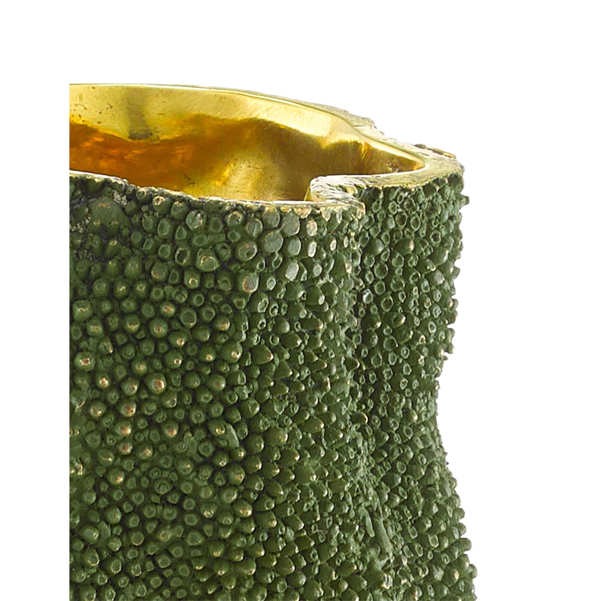 Shown in Green - Gold finish