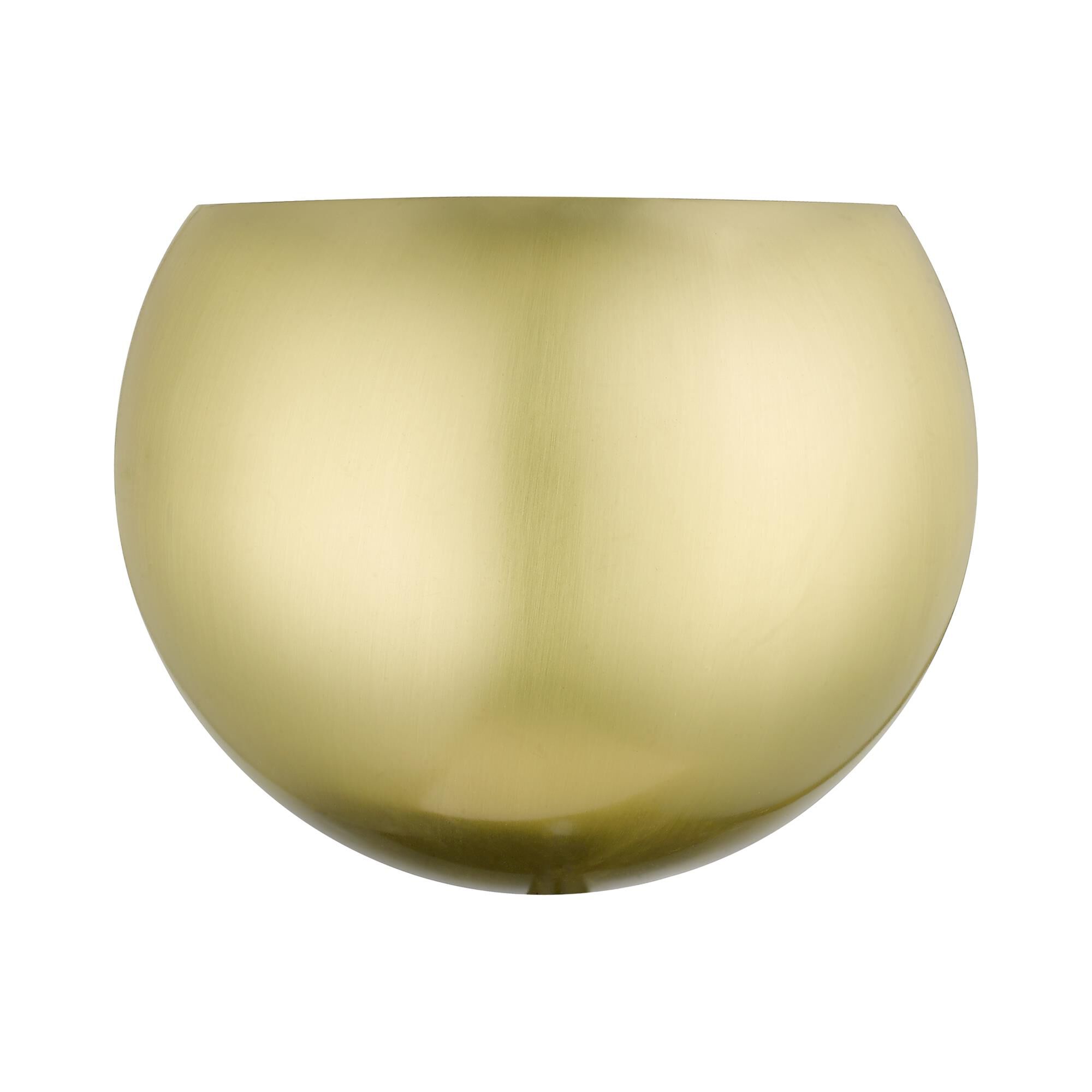 Shown in Satin Brass finish and Satin Brass with White Inside shade