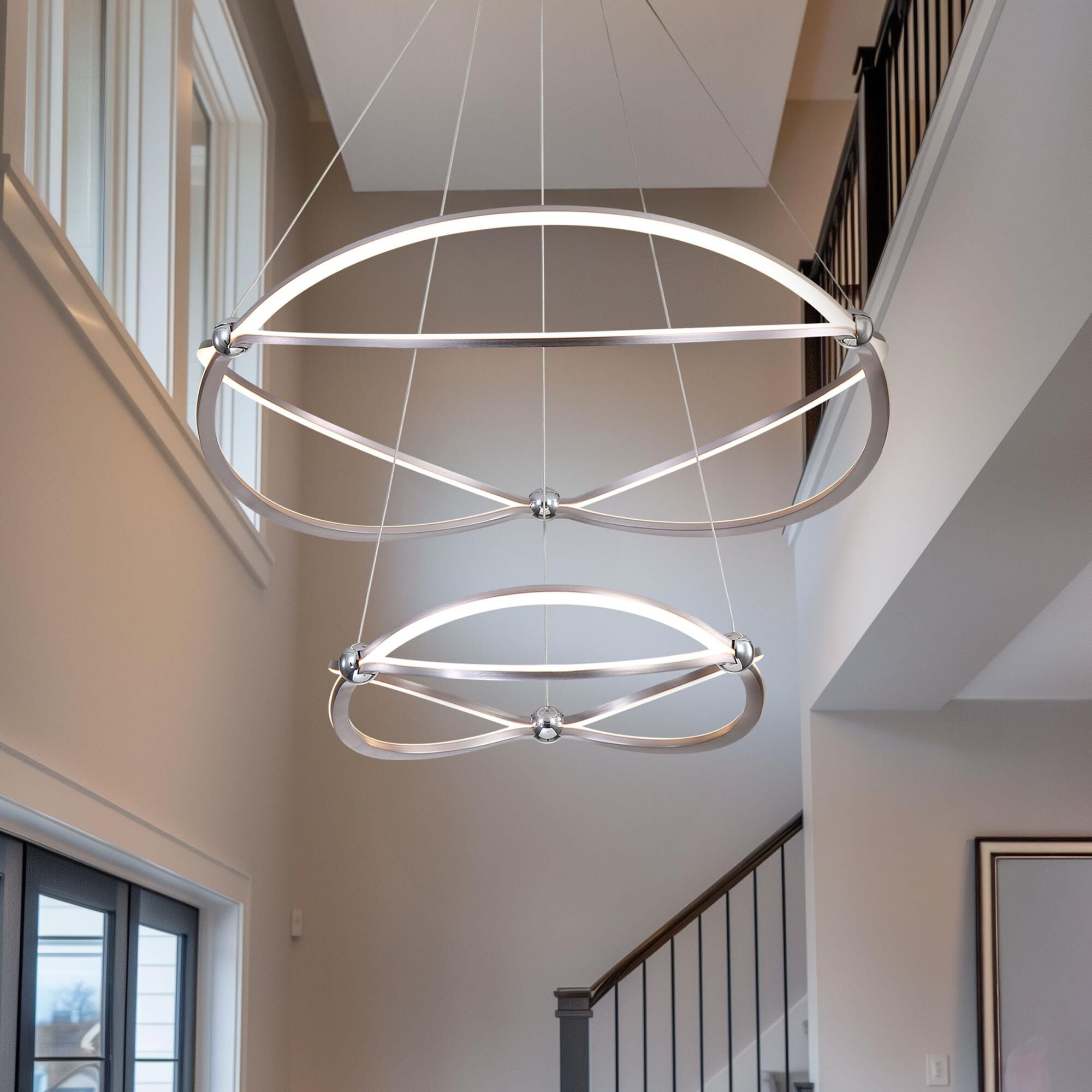 Spirale 32 Inch Chandelier by Golden Lighting