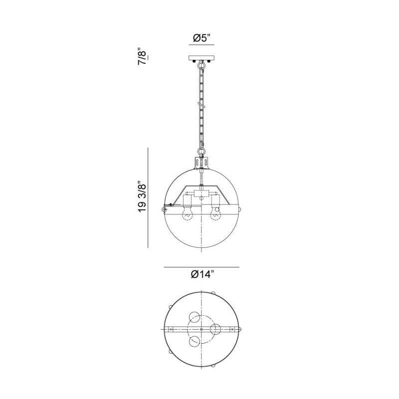 Torino Large Pendant by Matteo Lighting