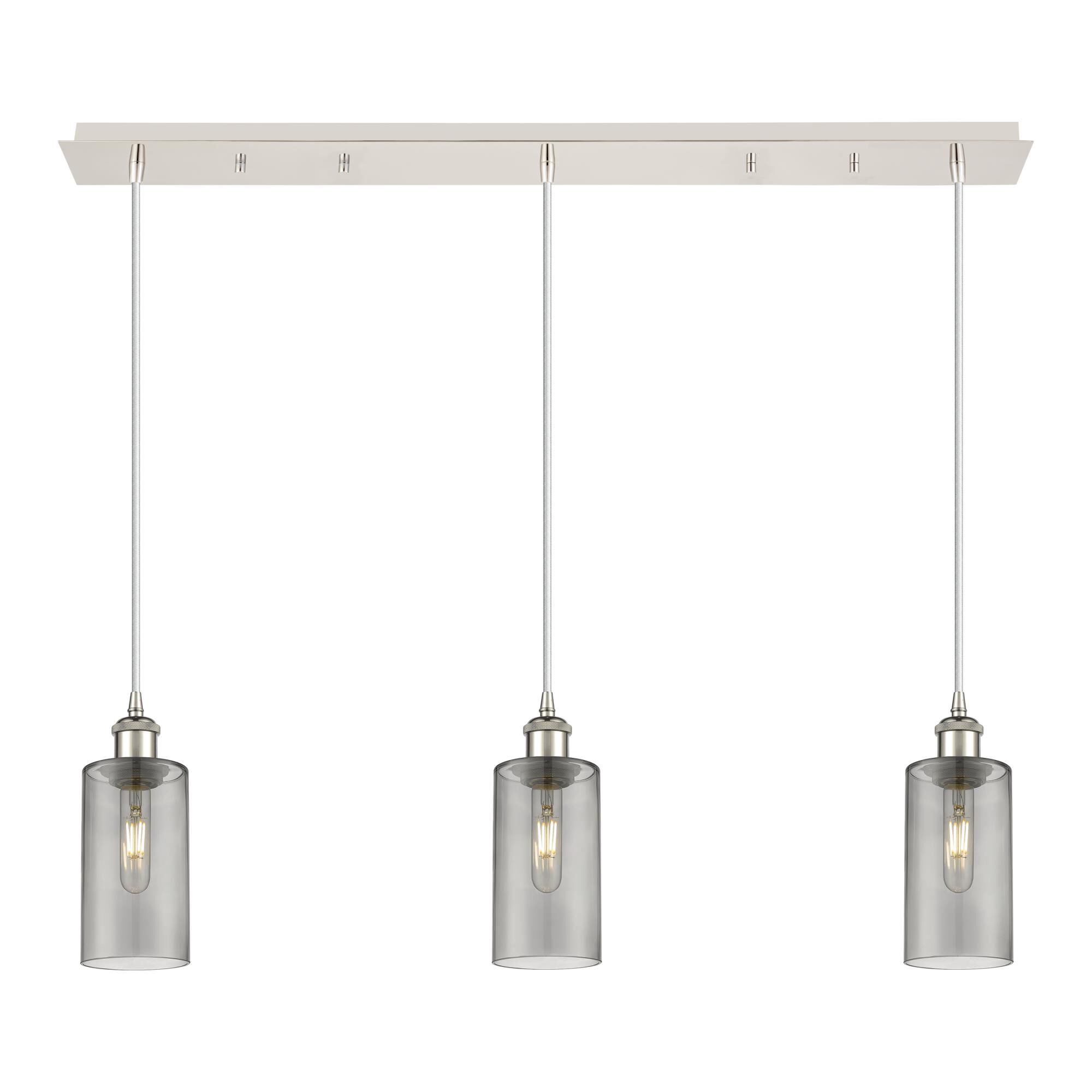 Shown in Polished Nickel finish and Light Smoke shade