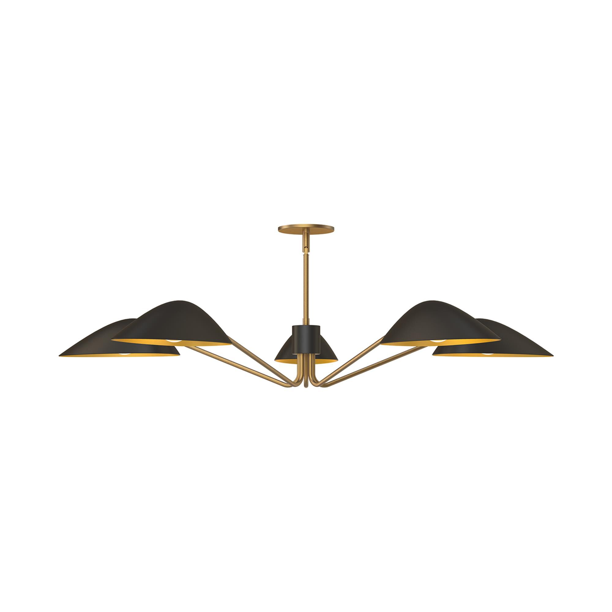 Shown in Matte Black And Aged Gold finish