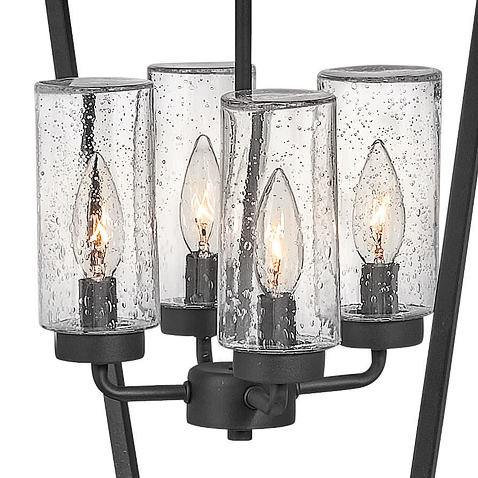 Shown in Museum Black finish and Clear Seedy glass