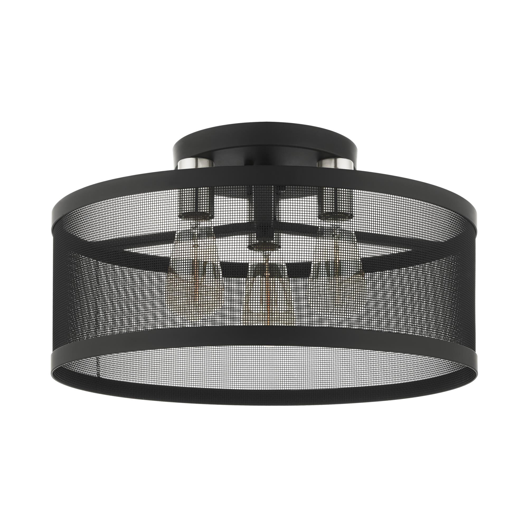 Industro 3 Light Semi Flush Mount by Livex Lighting
