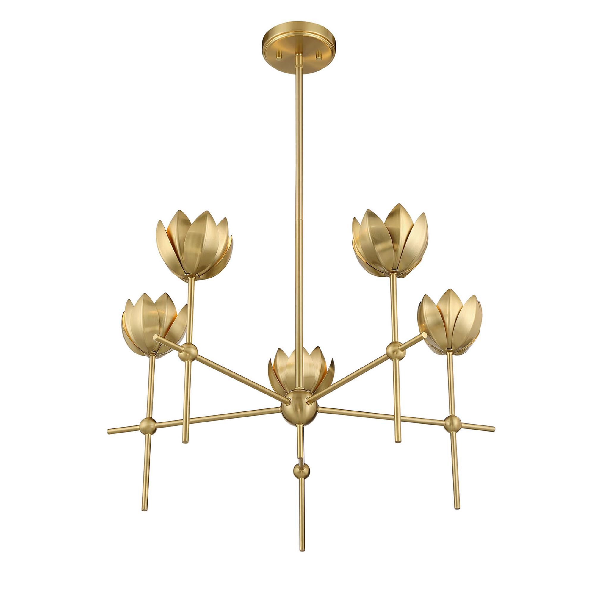 Shown in Natural Brass finish and Metal shade