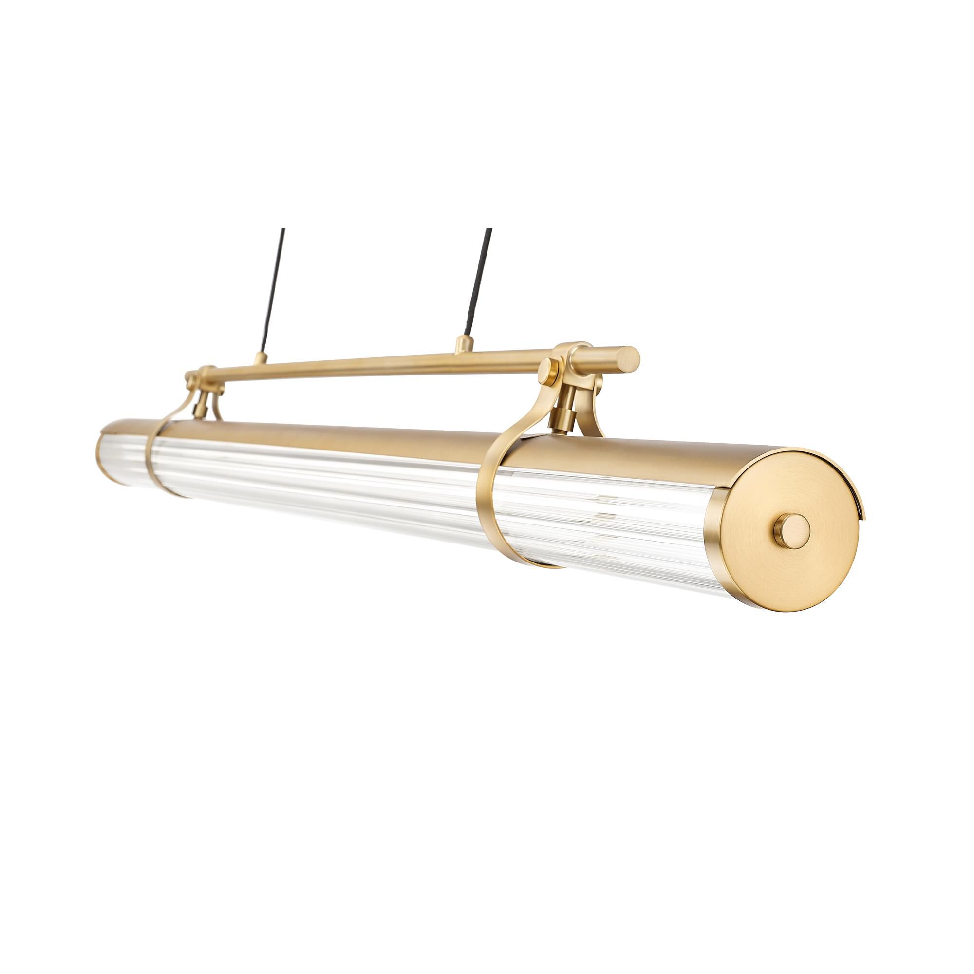 Shown in Modern Gold finish and Clear glass