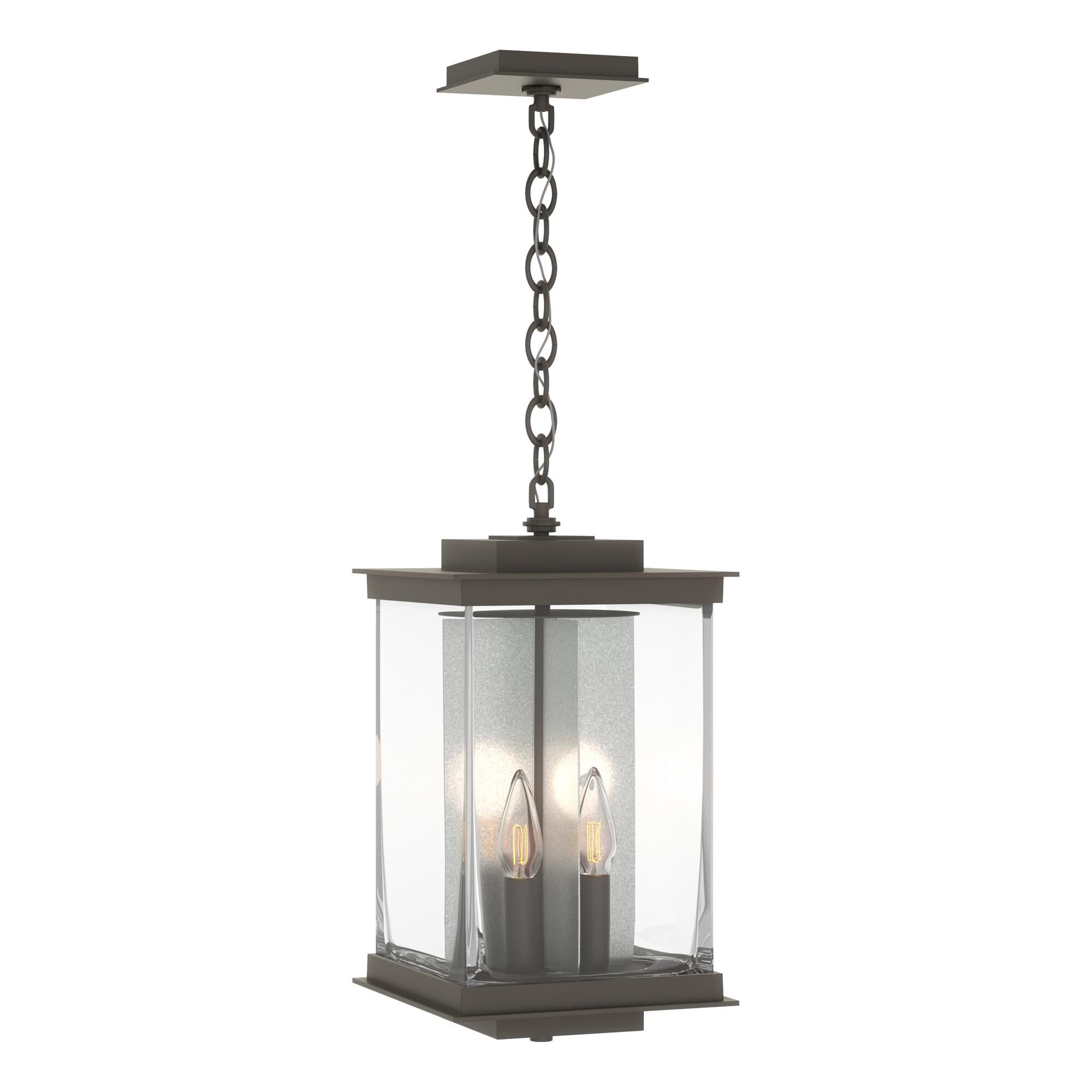 Shown in Coastal Dark Smoke finish and Clear glass and Translucent Vintage Platinum accent