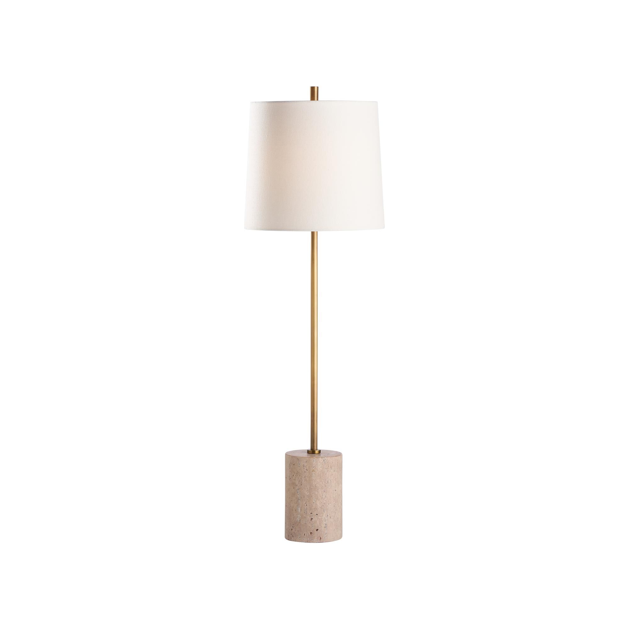 Shown in White, Cream and Gold finish and Linen shade