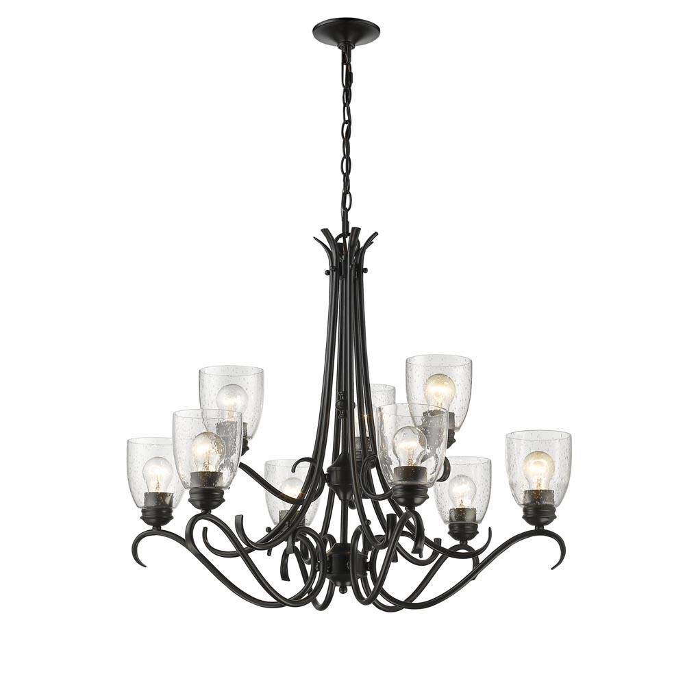 Parrish 30 Inch 9 Light Chandelier by Golden Lighting