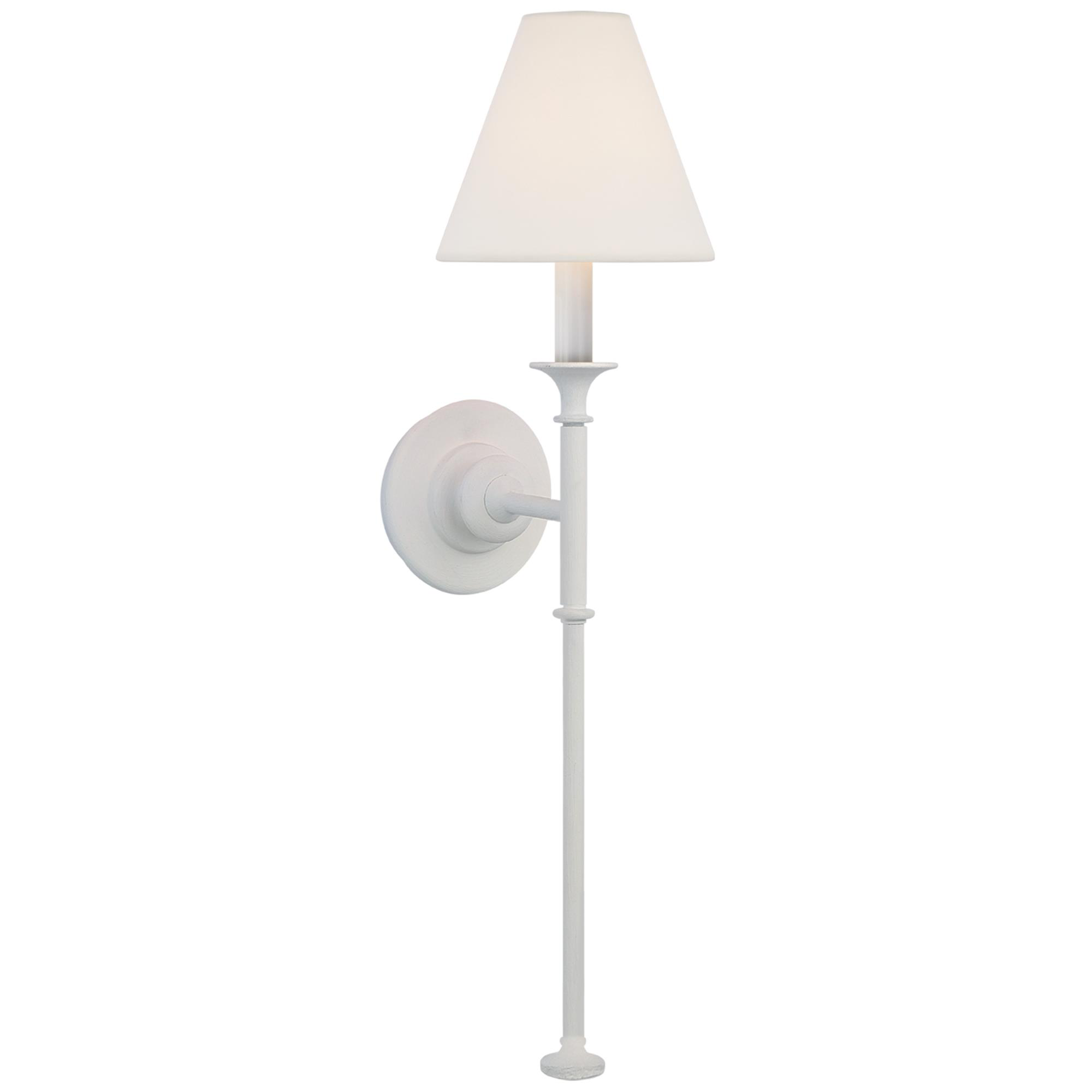 Shown in Plaster White finish and Linen shade