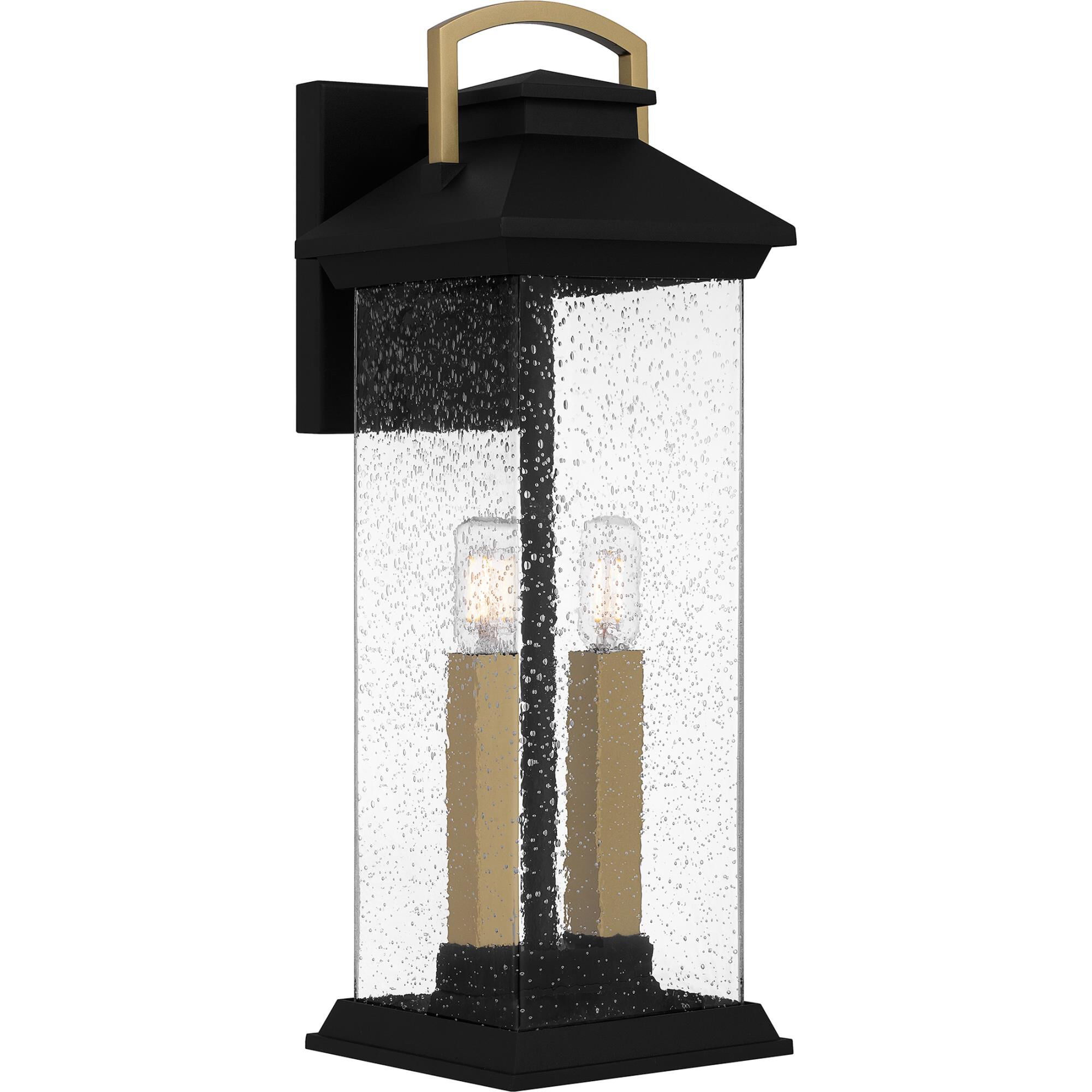 Shown in Earth Black finish and Clear Seedy glass and Clear Seedy Glass shade