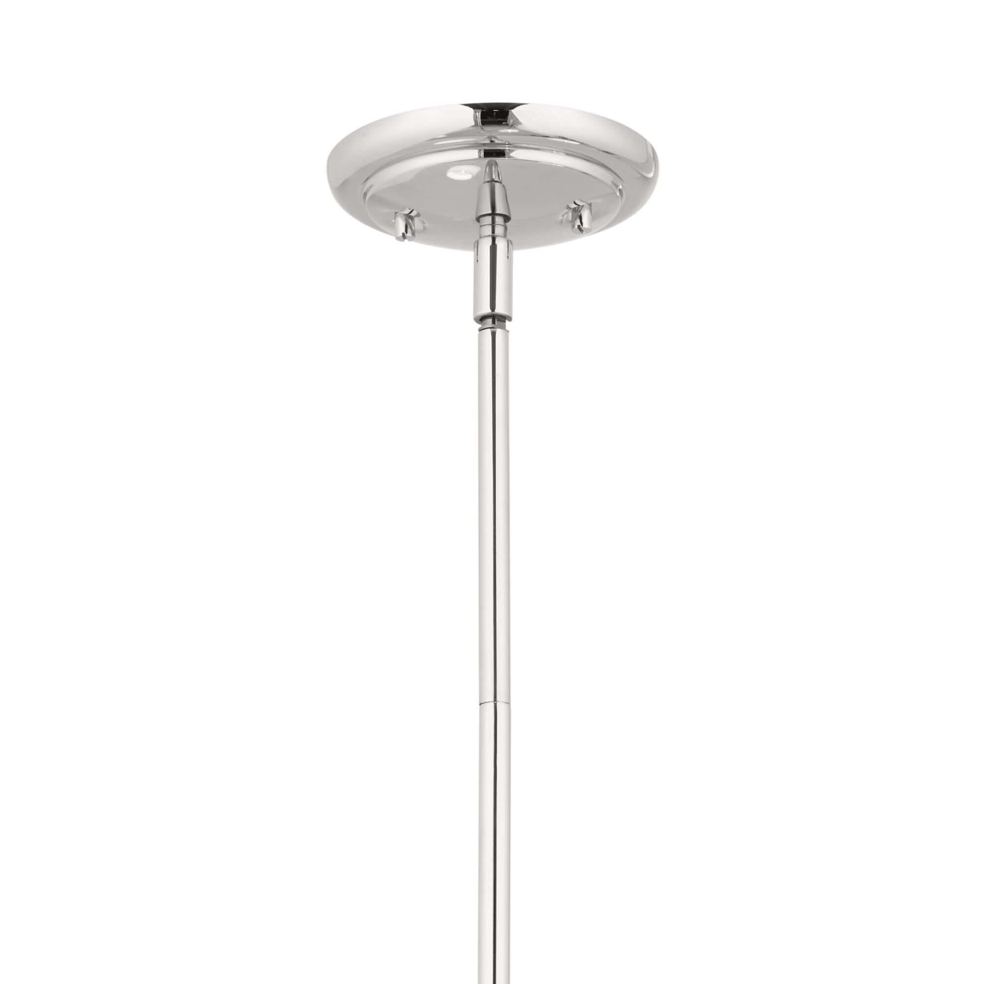 Shown in Polished Nickel finish and Fabric and Bell shade