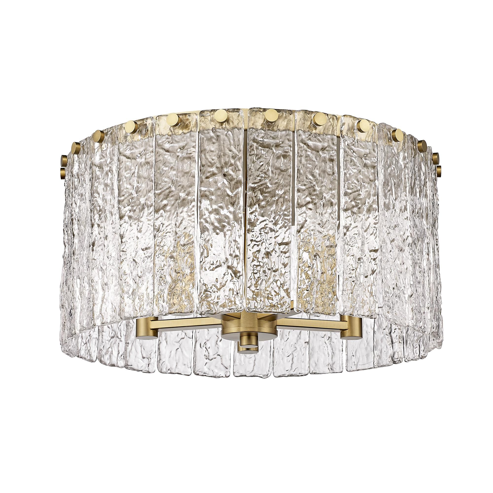 Shown in Modern Gold finish and Clear glass