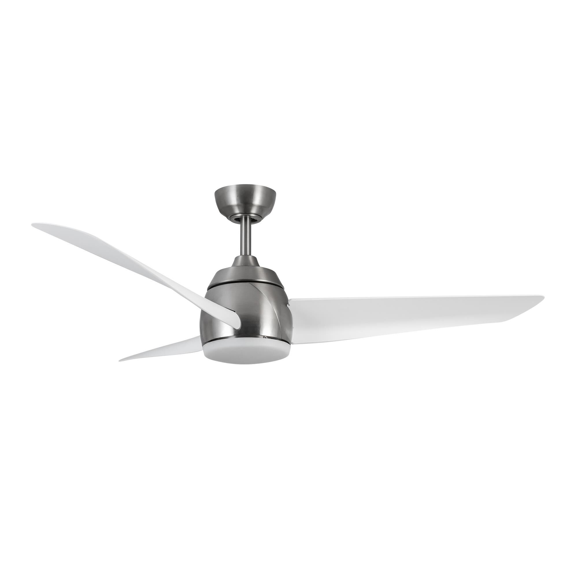 Shown in Brushed Nickel and Matte White finish and Frosted Polymeric Lens glass