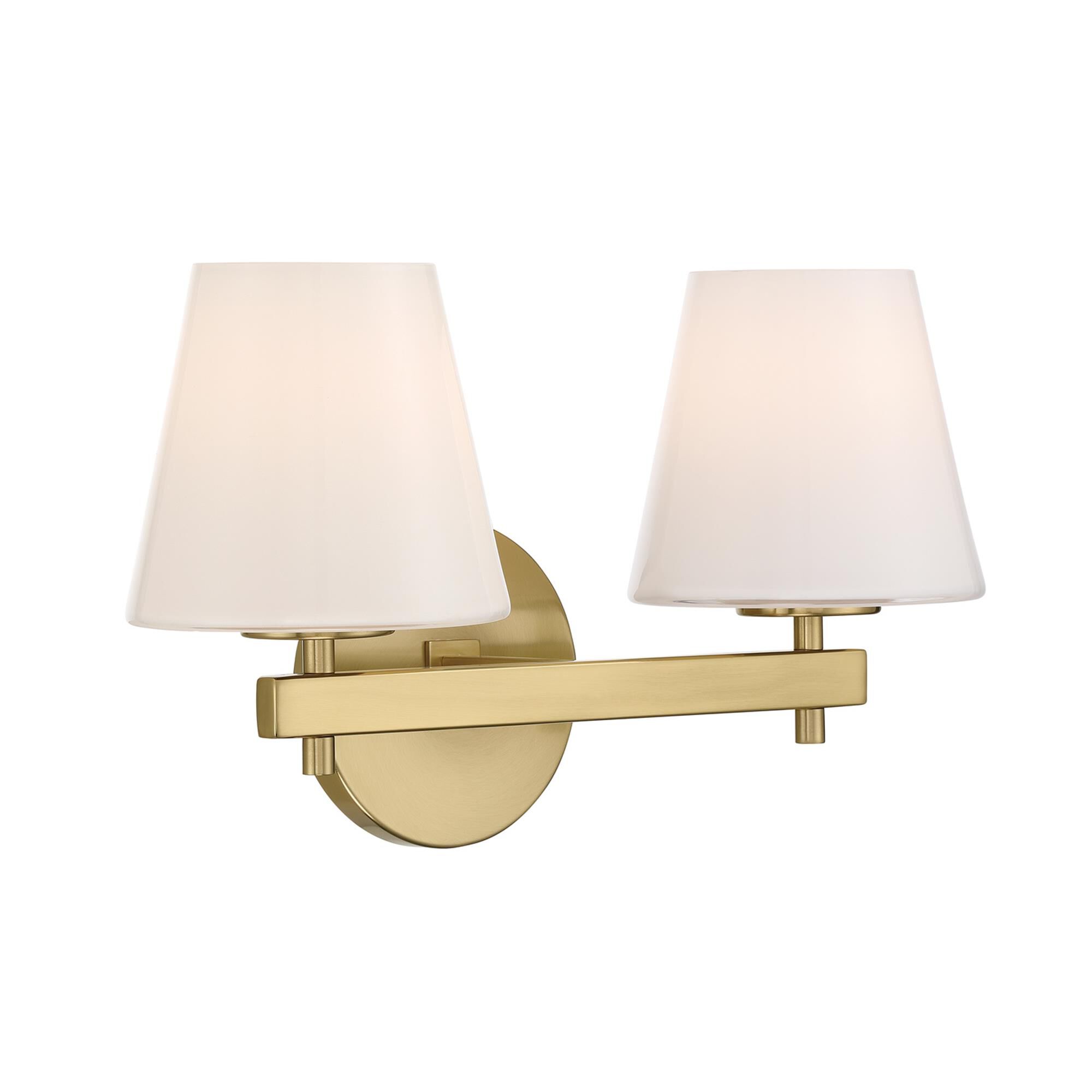 Shown in Vibrant Gold finish and Glass shade