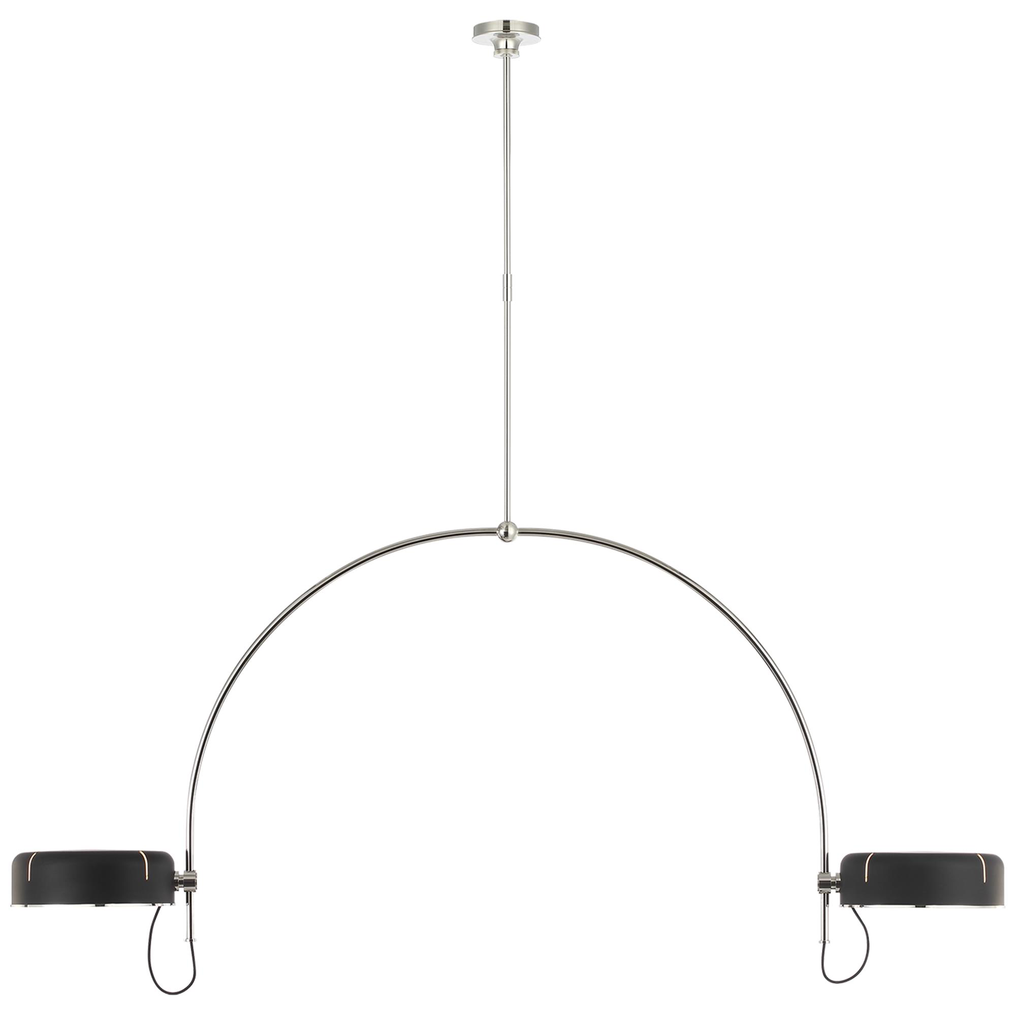 Shown in Polished Nickel and Black finish