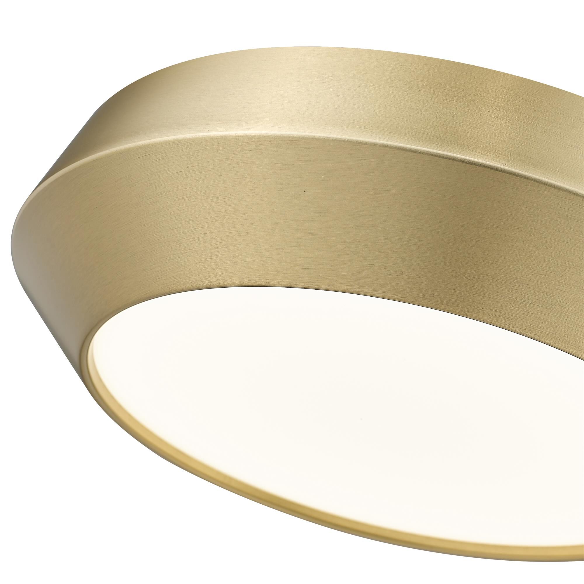 Shown in Modern Gold finish and White glass