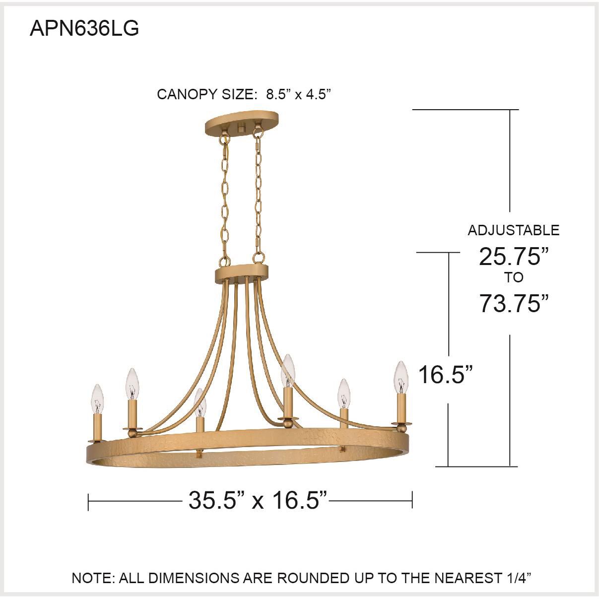 Aspyn 35 Inch 6 Light Linear Suspension Light by Quoizel