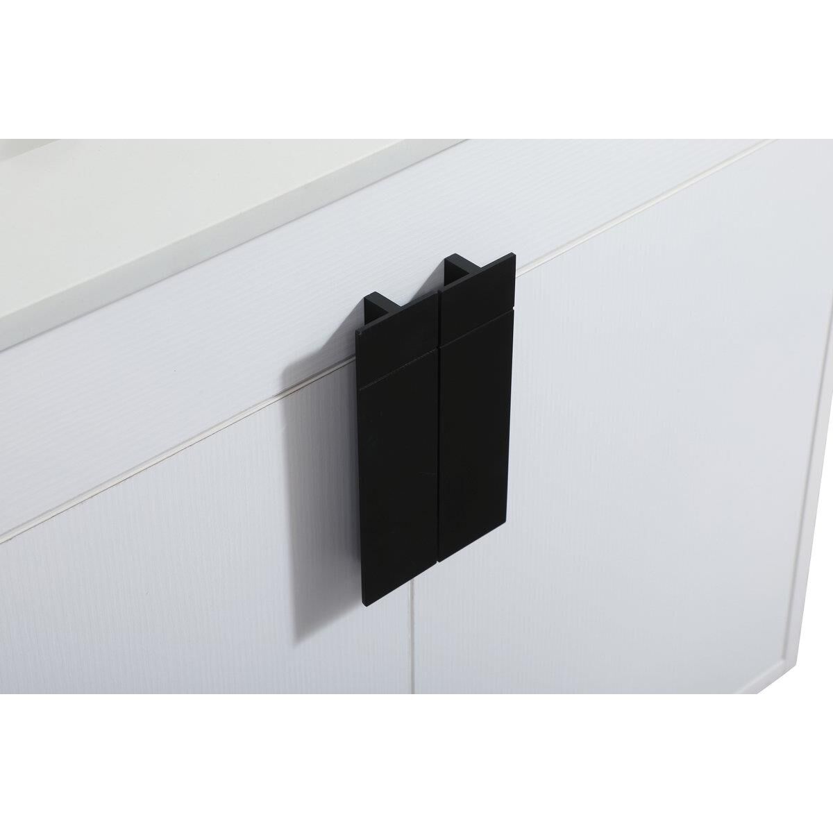Shown in White finish and With Backsplash accent