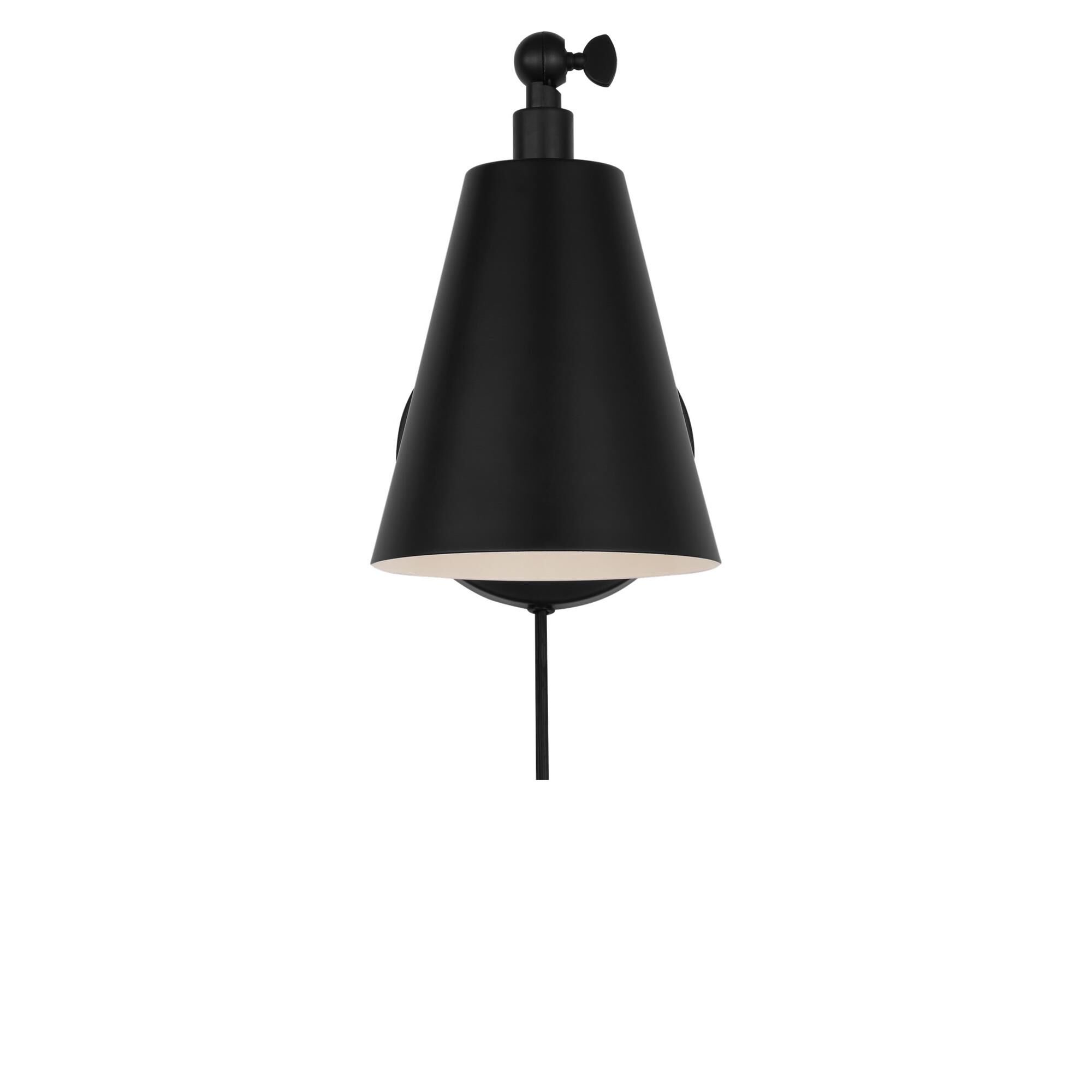 Shown in Midnight Black finish and Steel shade