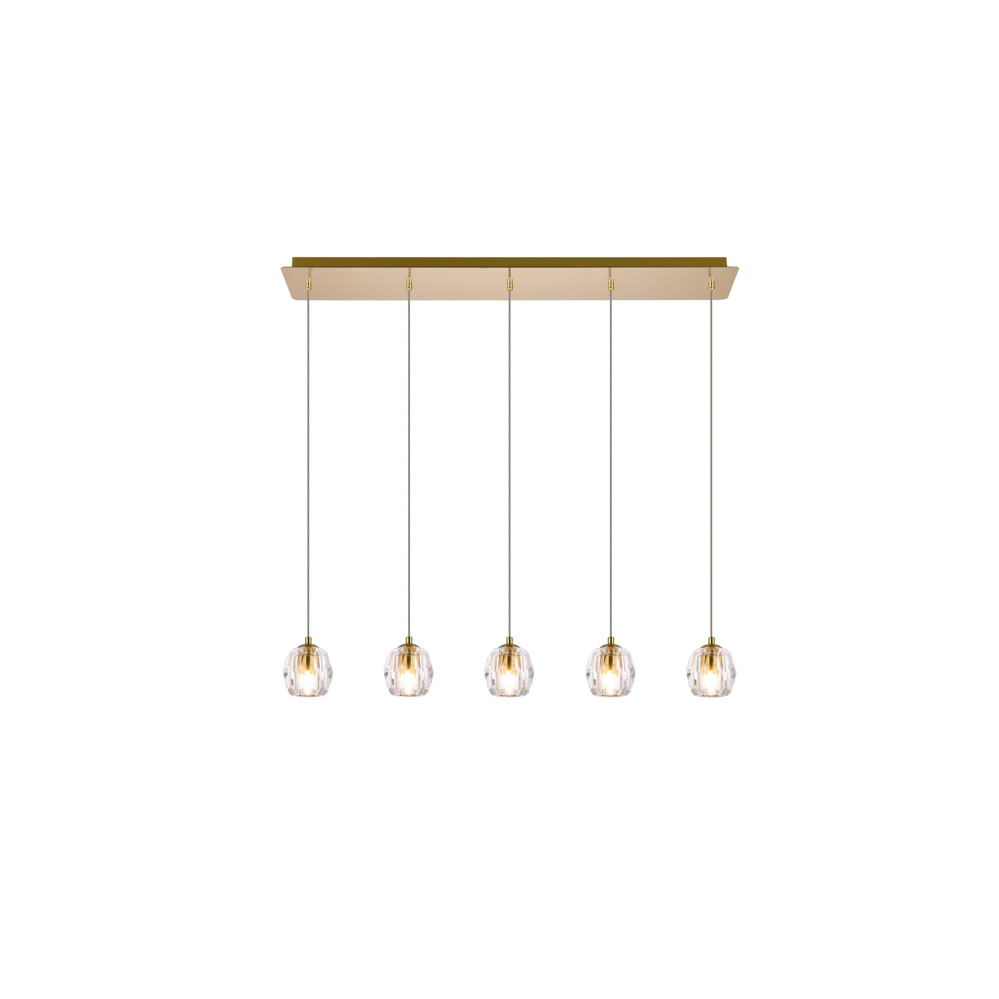 Eren 32 Inch 5 Light LED Linear Suspension Light by Elegant Lighting