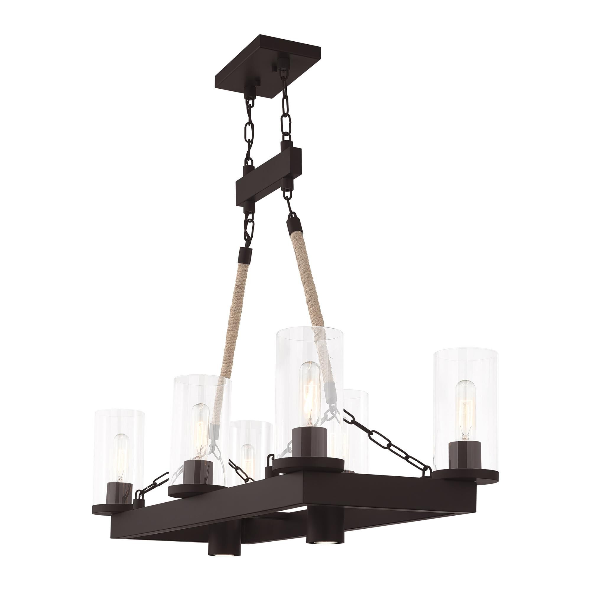 Metuchen 34 Inch 8 Light Linear Suspension Light by Livex Lighting