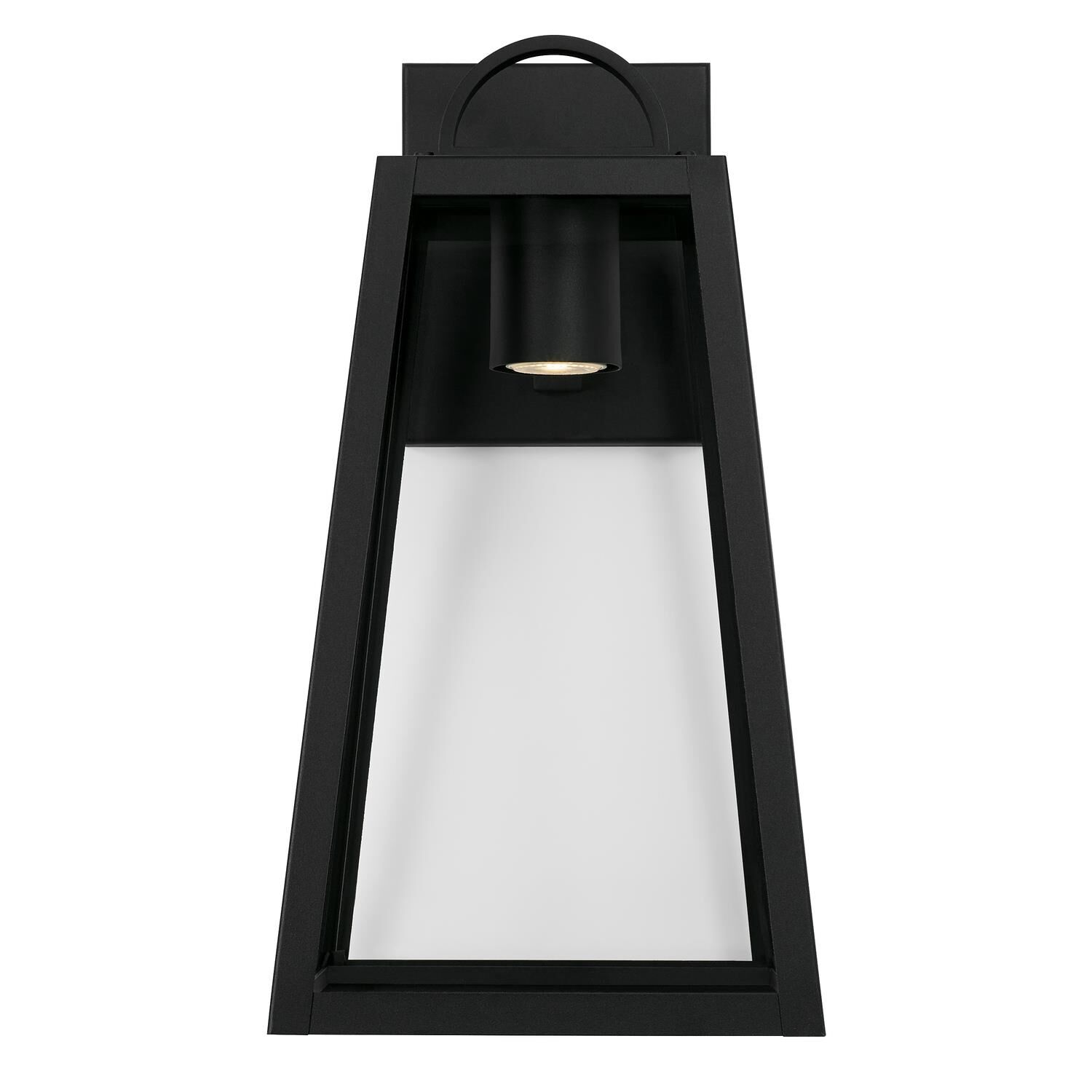 Shown in Black finish and Clear glass
