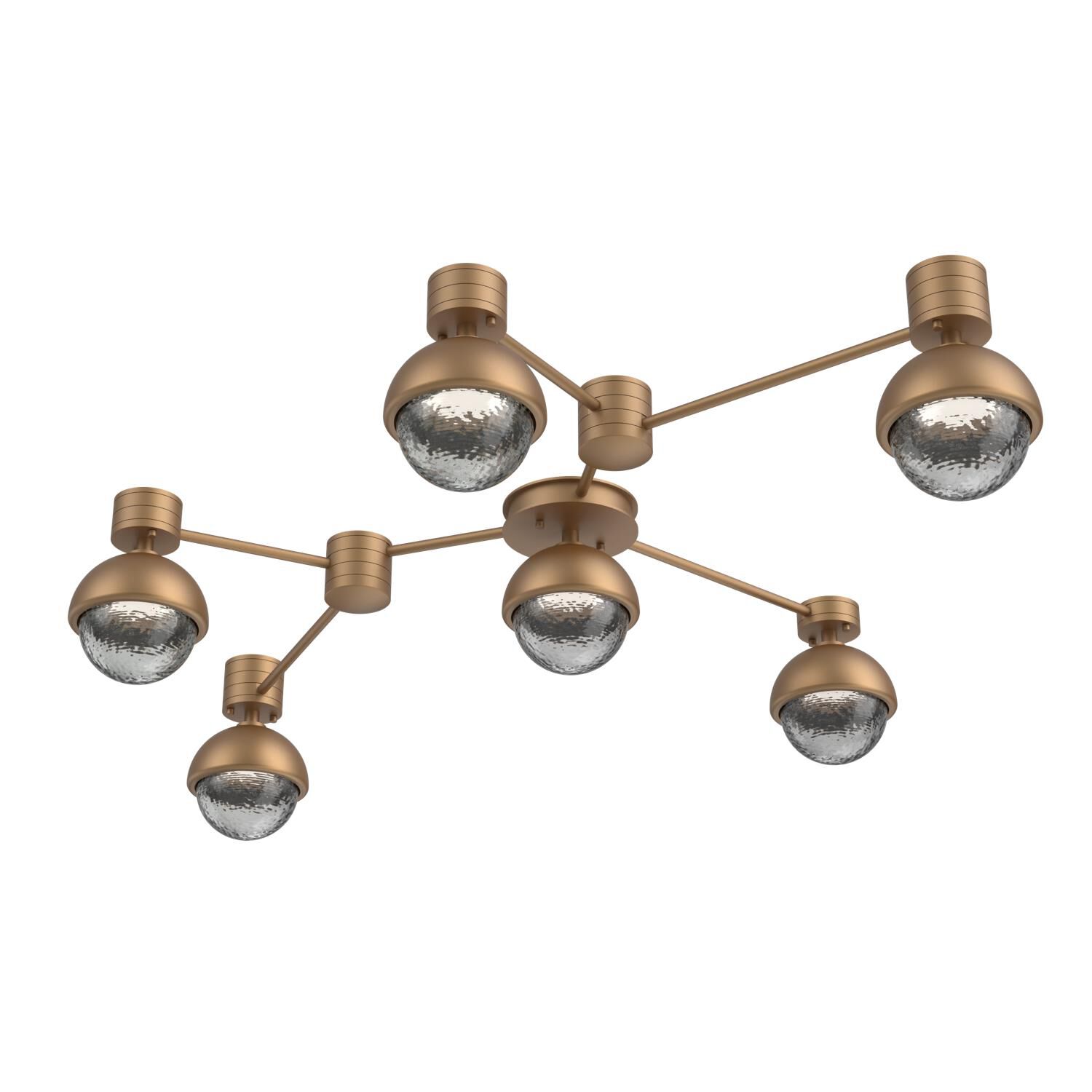Shown in Novel Brass finish and Smoke glass and Metal Shade Matching Finish accent