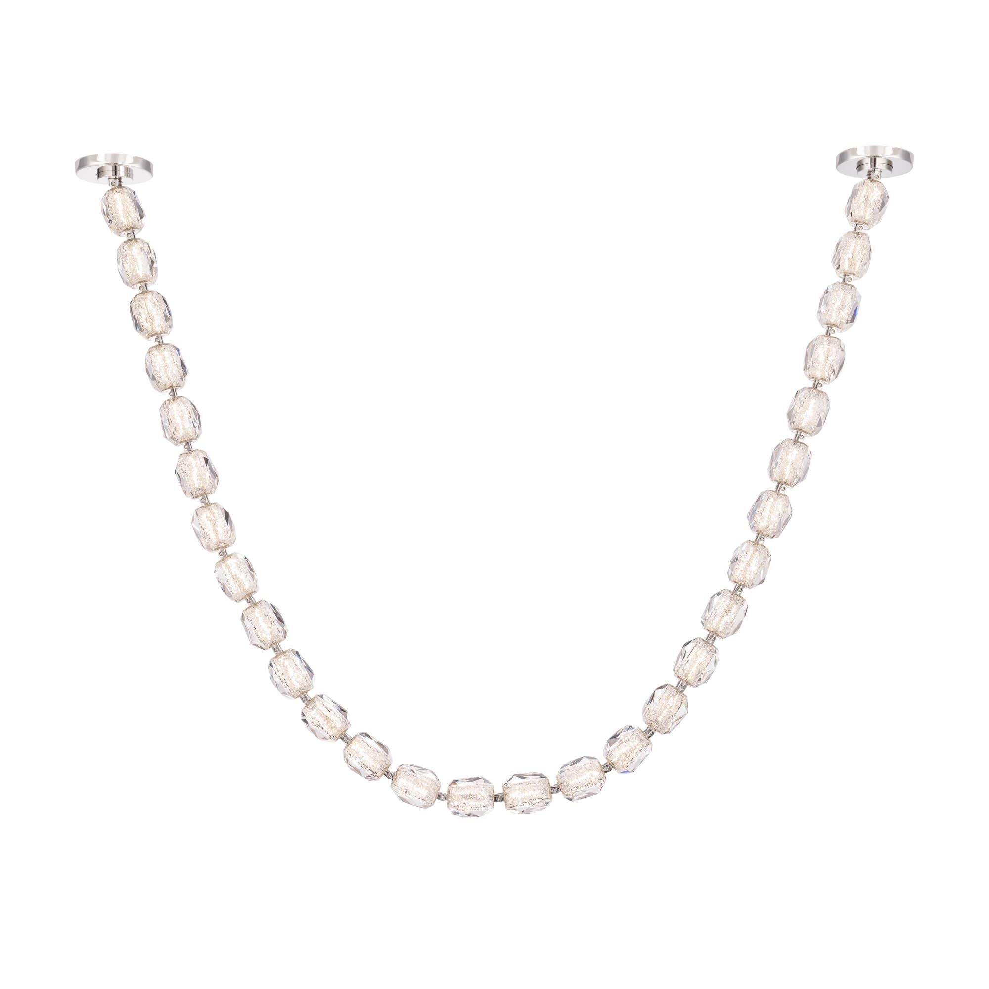 Shown in Polished Nickel finish and Radiance crystal and Crystal glass