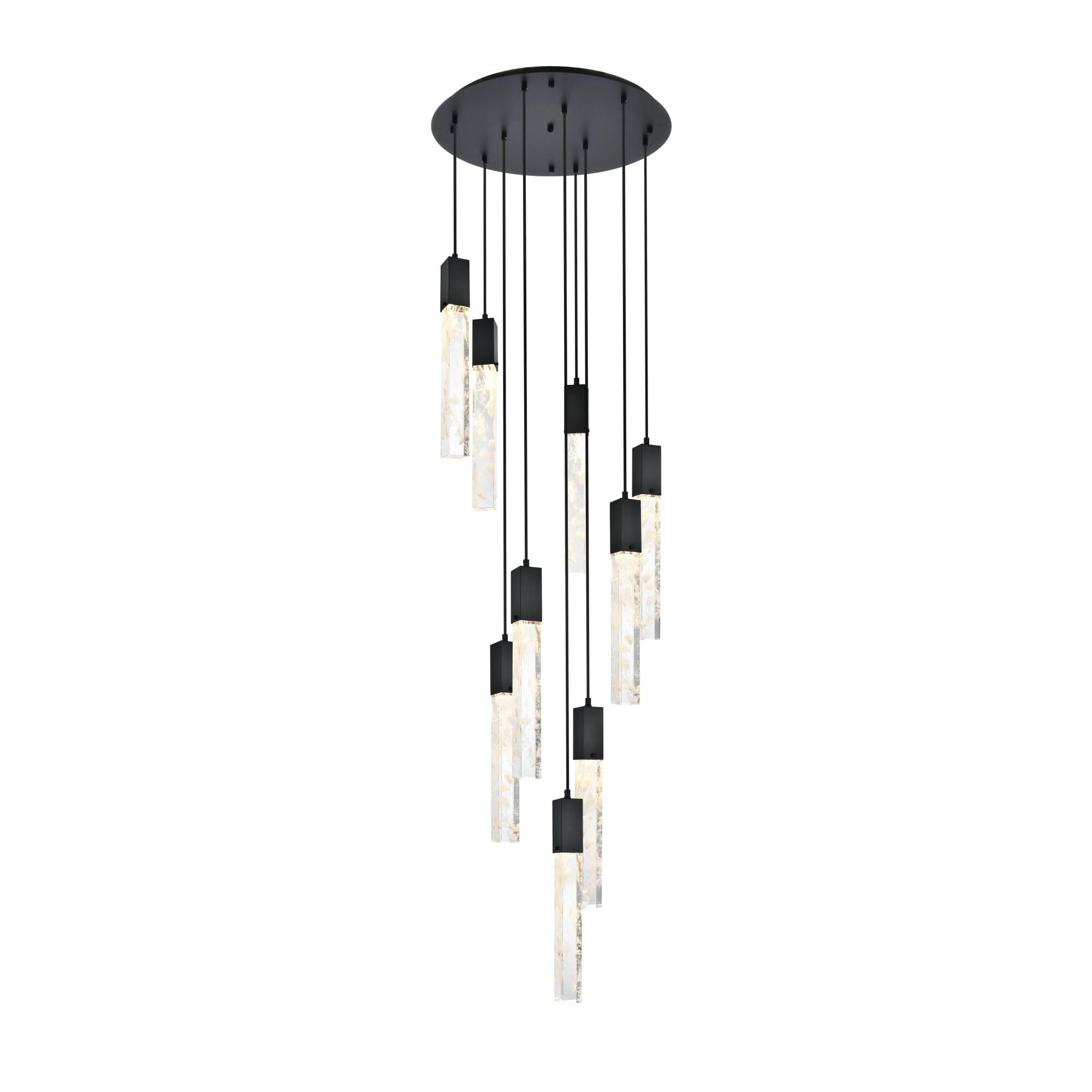 Aurora 24 Inch Multi Light Pendant by Elegant Lighting