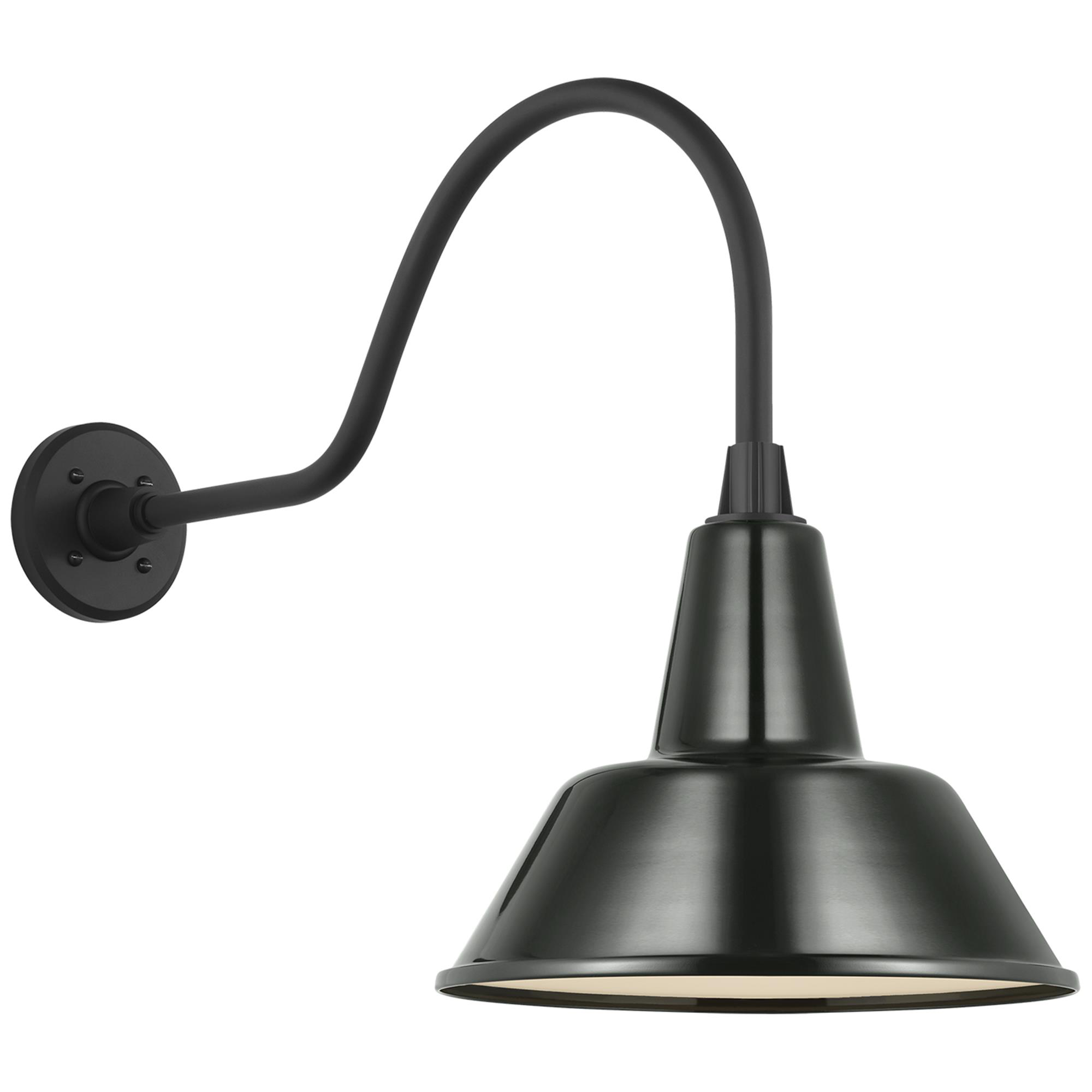Shown in Matte Black finish and Green shade