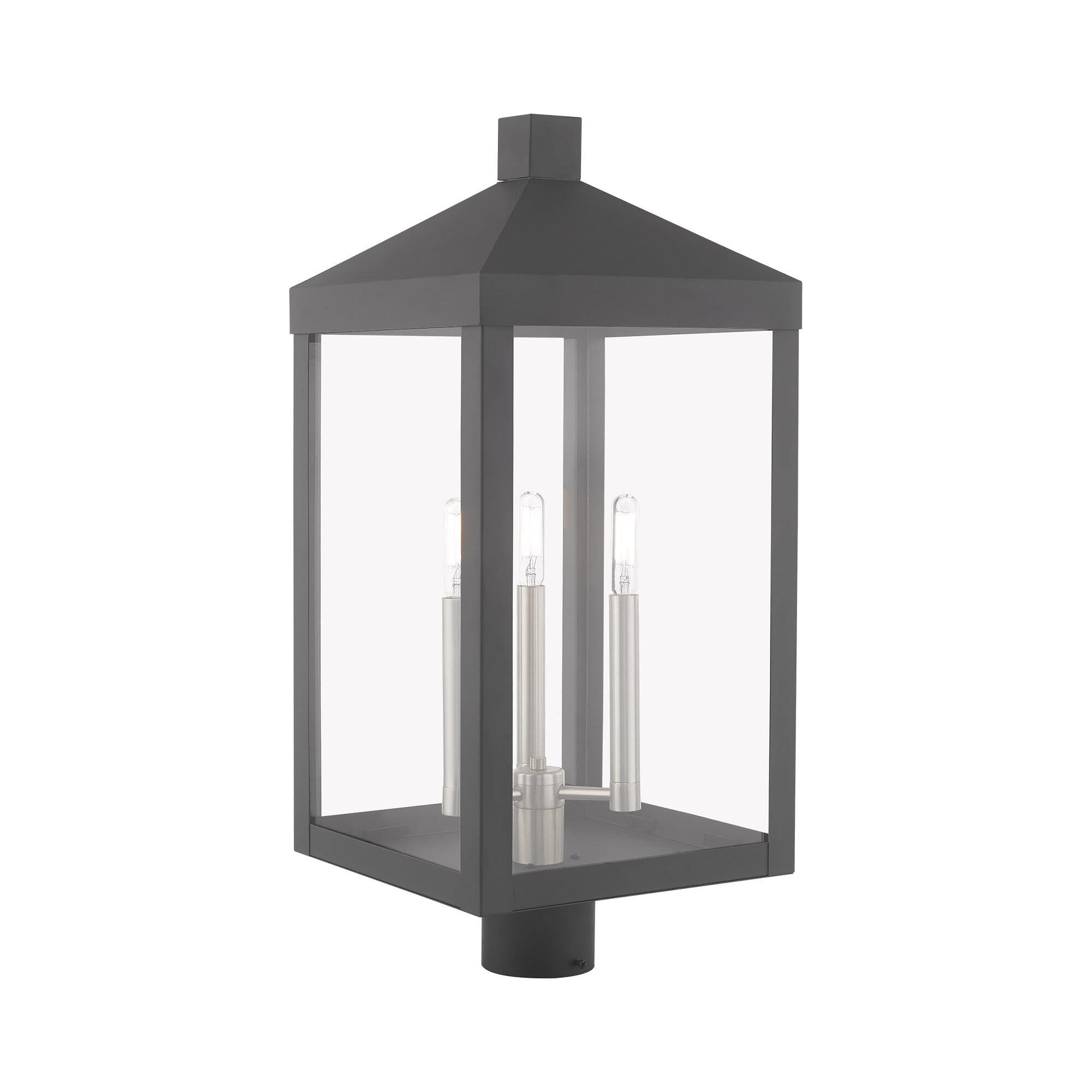 Nyack 24 Inch Tall 3 Light Outdoor Post Lamp by Livex Lighting
