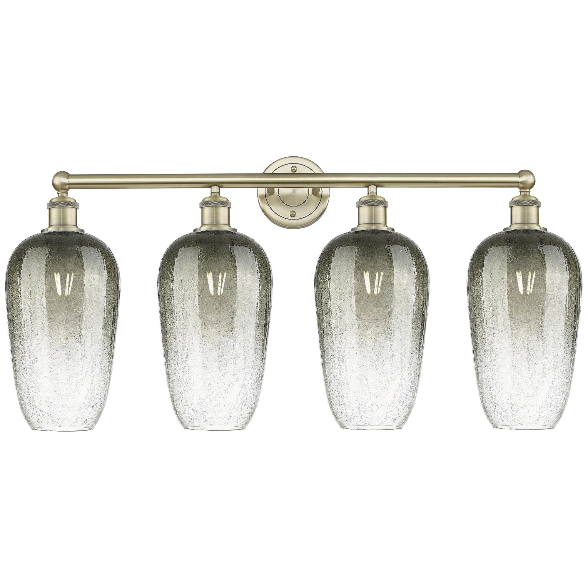 Shown in Antique Brass finish and Slate glass