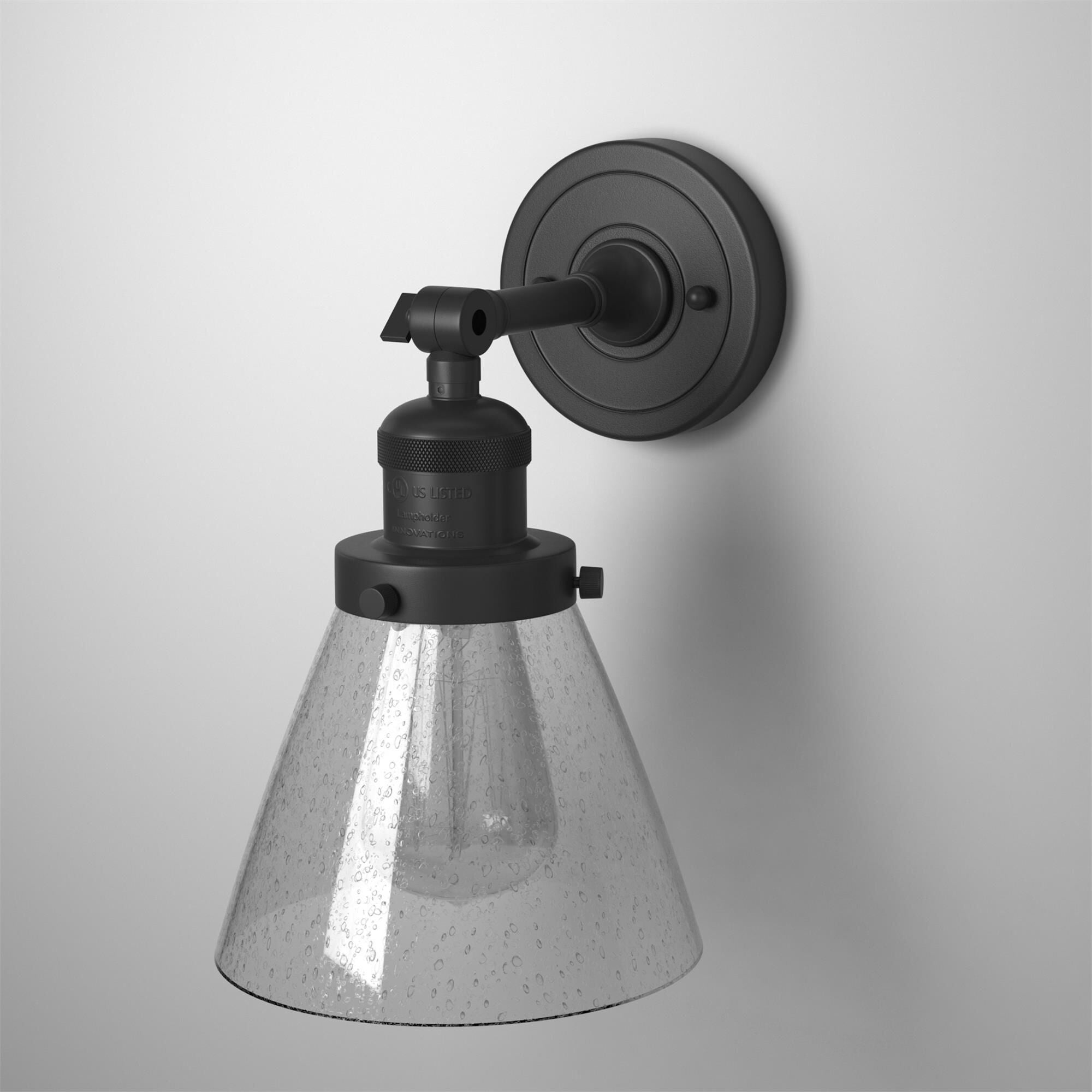 Shown in Oil Rubbed Bronze finish and Seedy glass