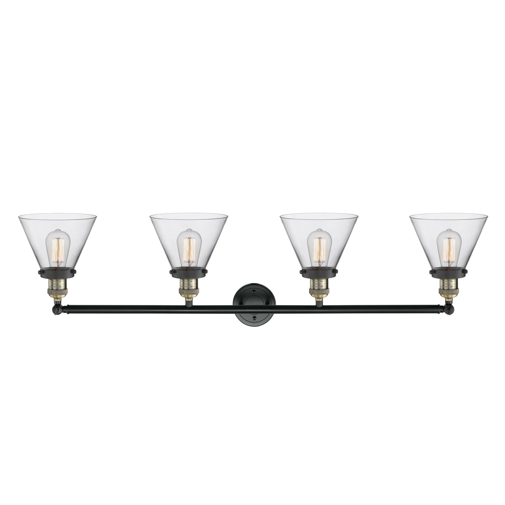Bruno Marashlian Large Cone 43 Inch 4 Light Bath Vanity Light by Innovations Lighting