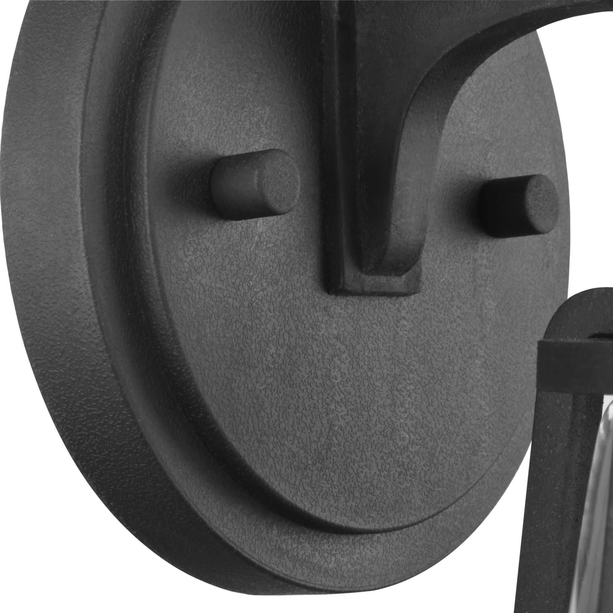 Shown in Textured Black finish and Clear glass