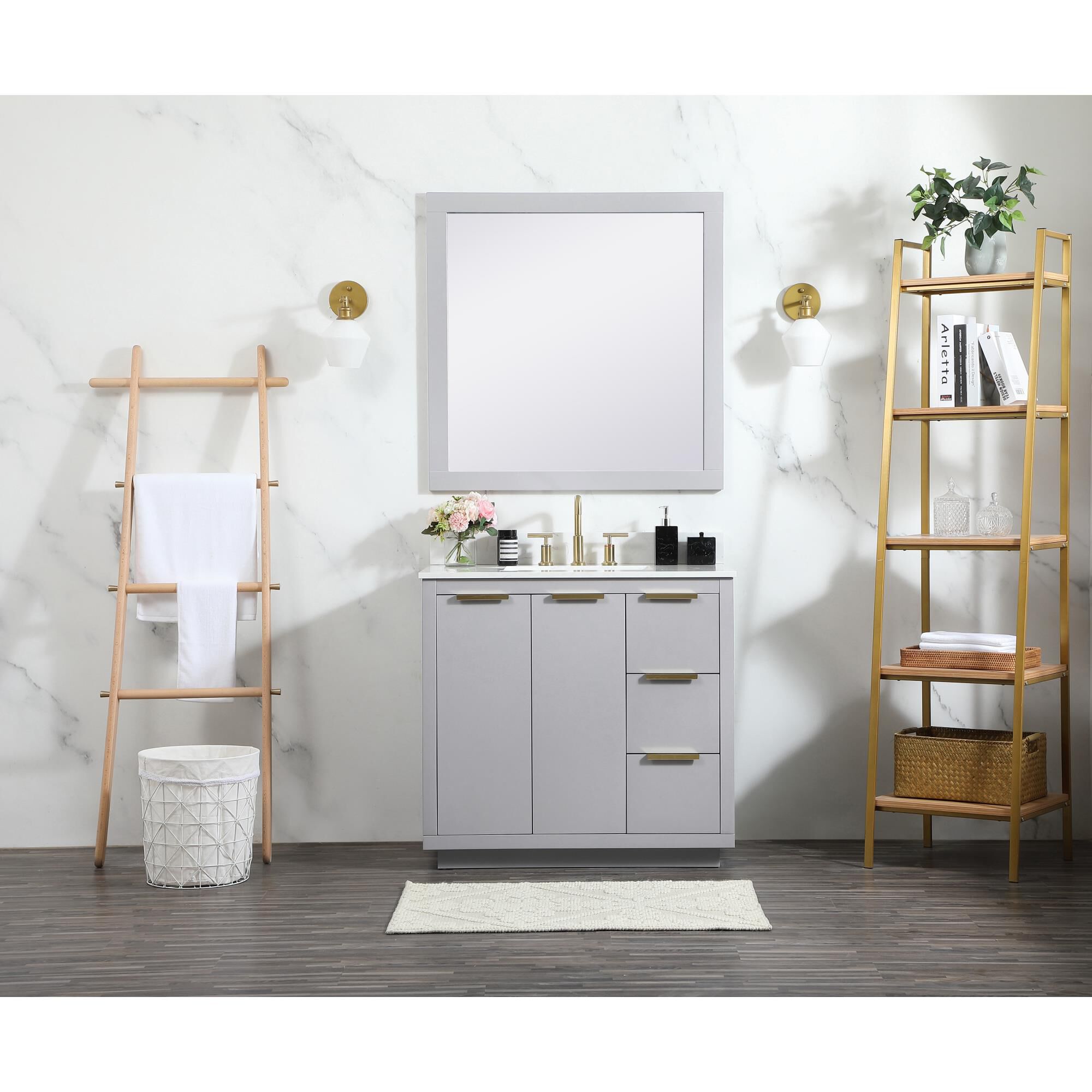 Shown in Grey finish