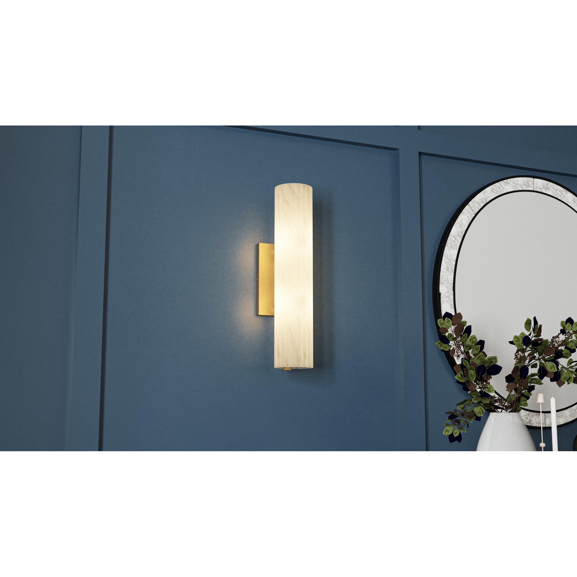 Shown in Bronze Gold finish and Clear Ribbed Swirl glass