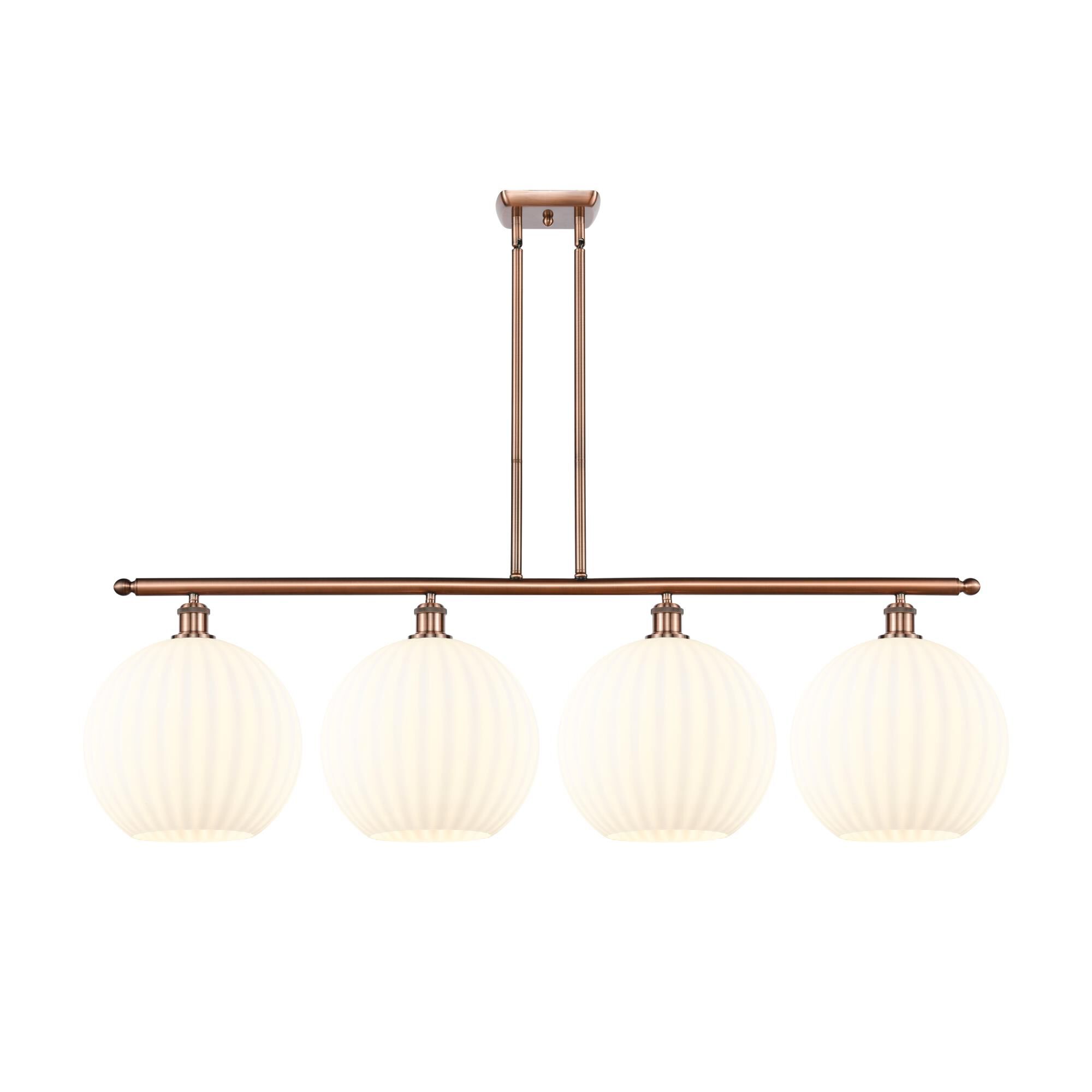 Bruno Marashlian White Venetian 50 Inch Linear Suspension Light by Innovations Lighting