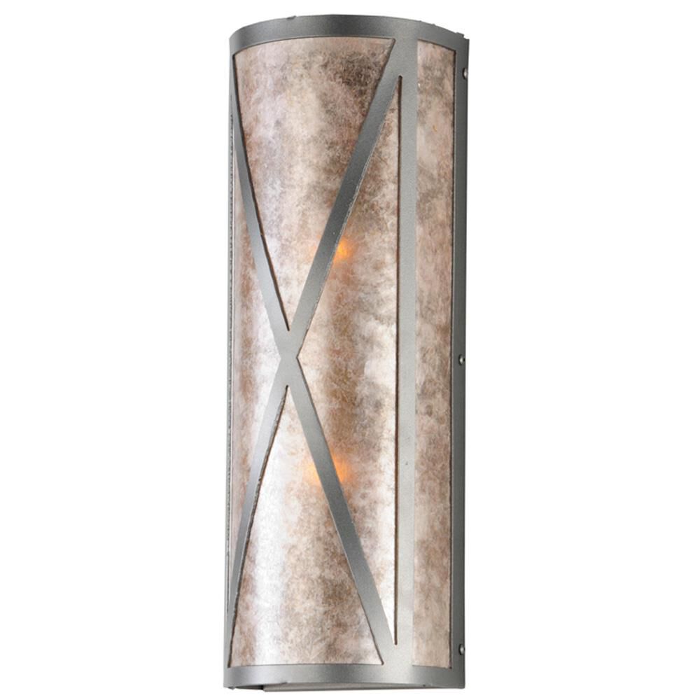 Shown in Pewter Finish finish and Silver Mica glass