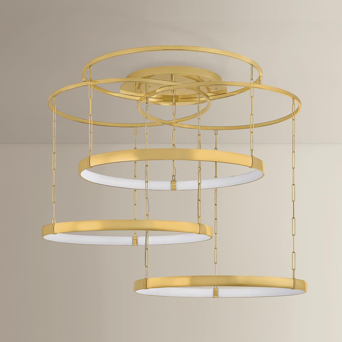 Shown in Vintage Polished Brass finish and White shade