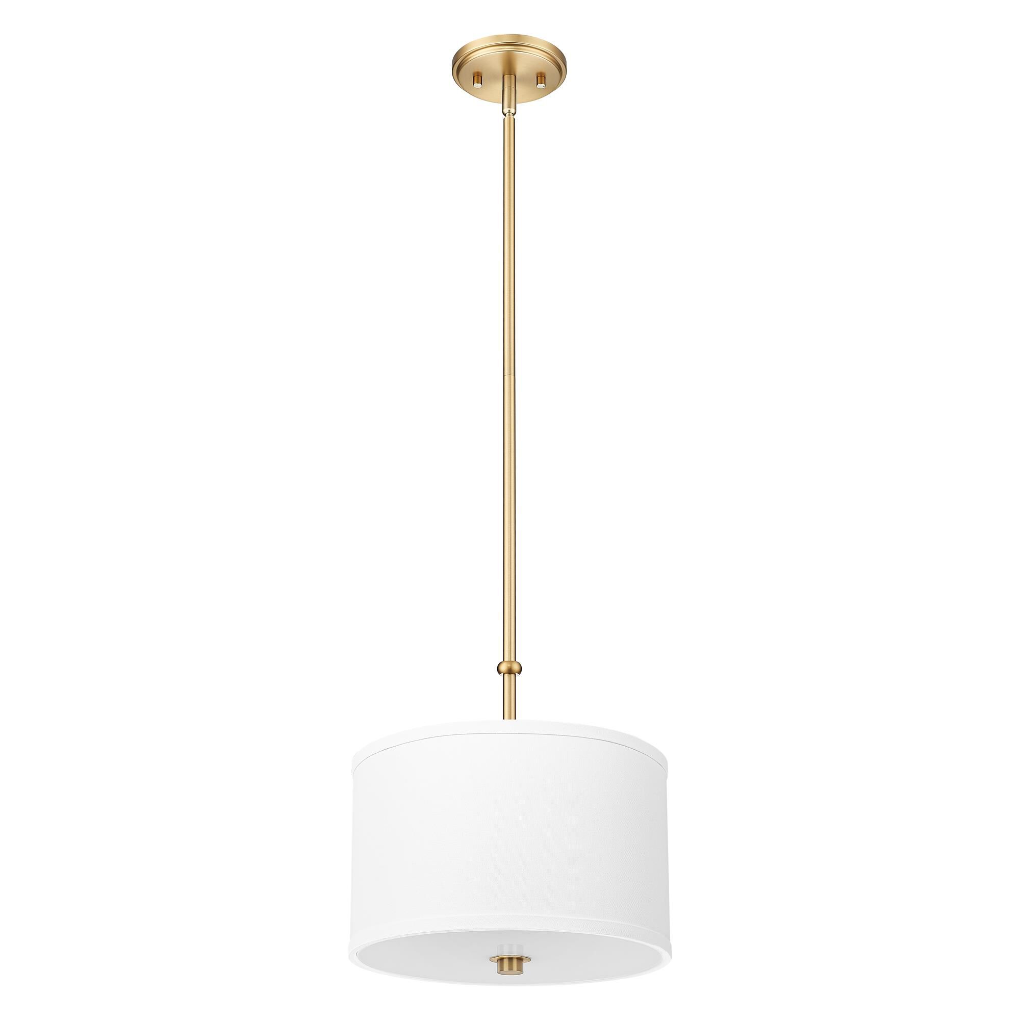Shown in Modern Gold finish and White glass